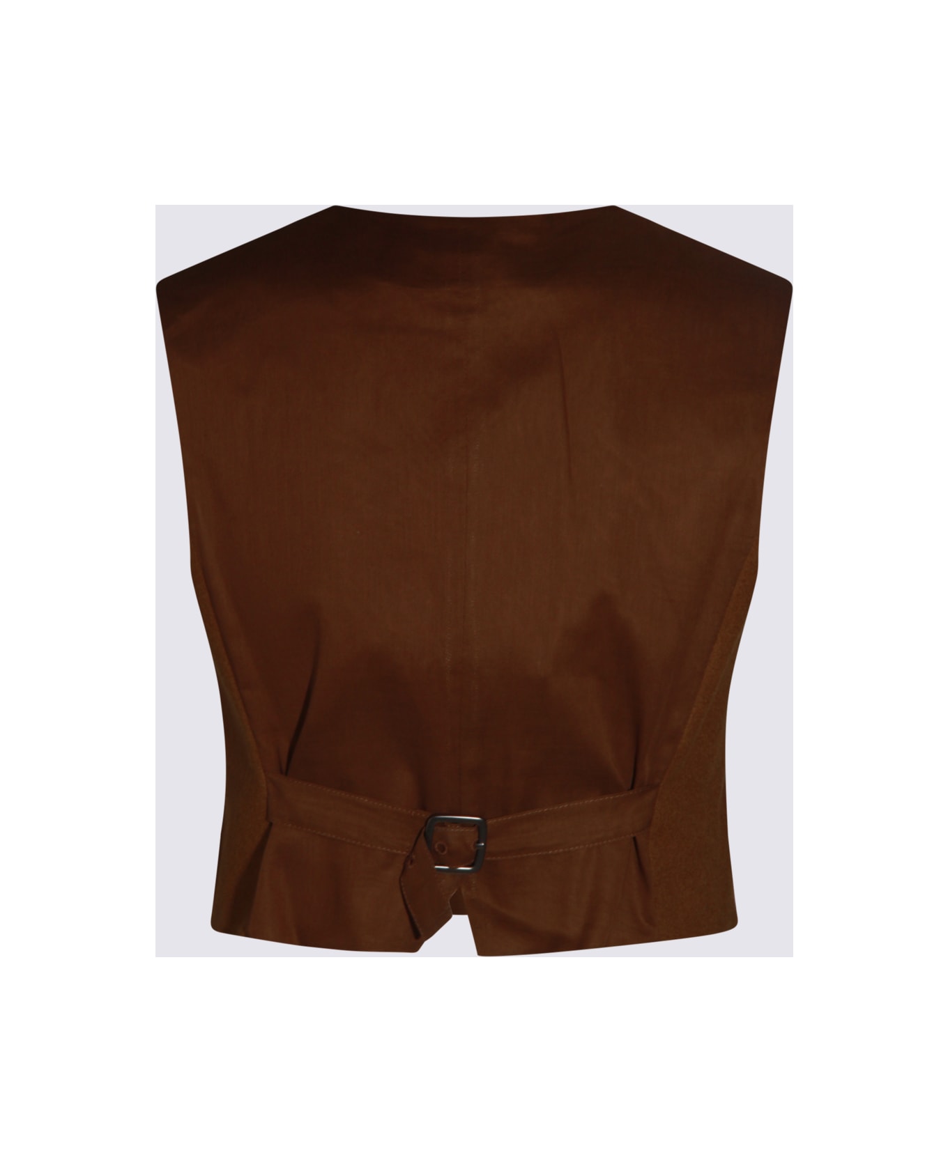 Max Mara Brown Wool Edda Top - Leather Brown
