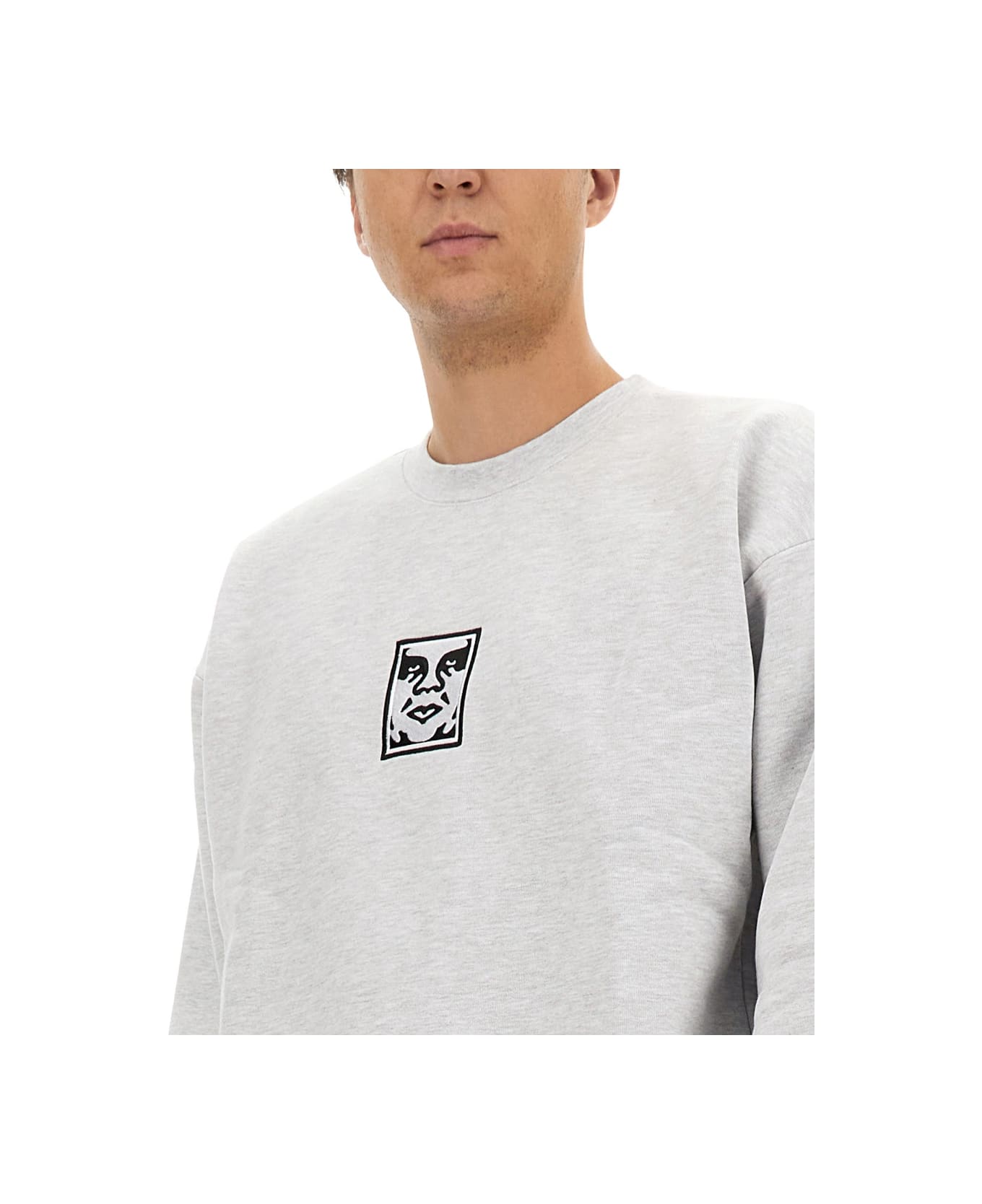 Obey Sweatshirt With Logo - GREY