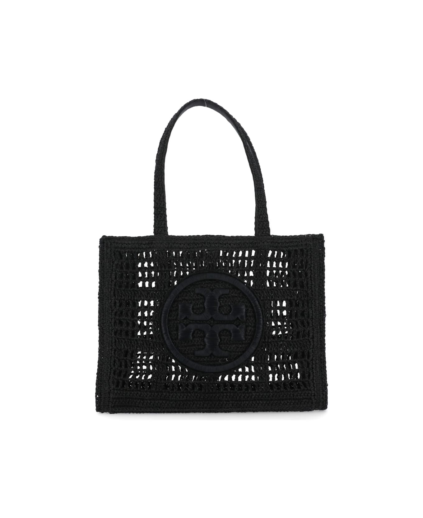 Tory Burch Ella Hand-crocheted Small Tote Bag - Black
