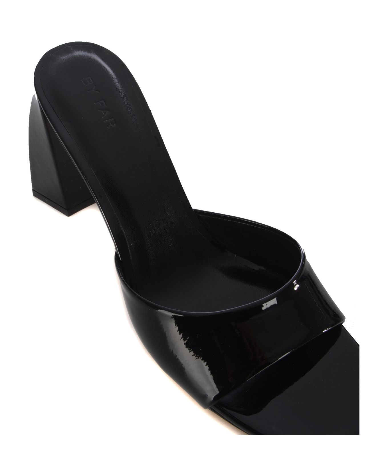 BY FAR Sandal By Far "michele" In Semi-gloss Leather Available Store Pompei - Nero サンダル