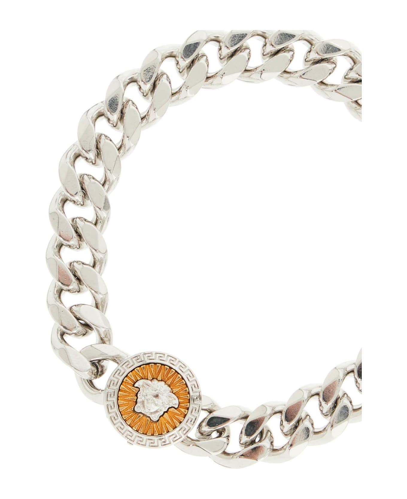 Versace 'chain Bracelet With Medusa Charm - VERSACE GOLD-PALLADIUM (Silver)