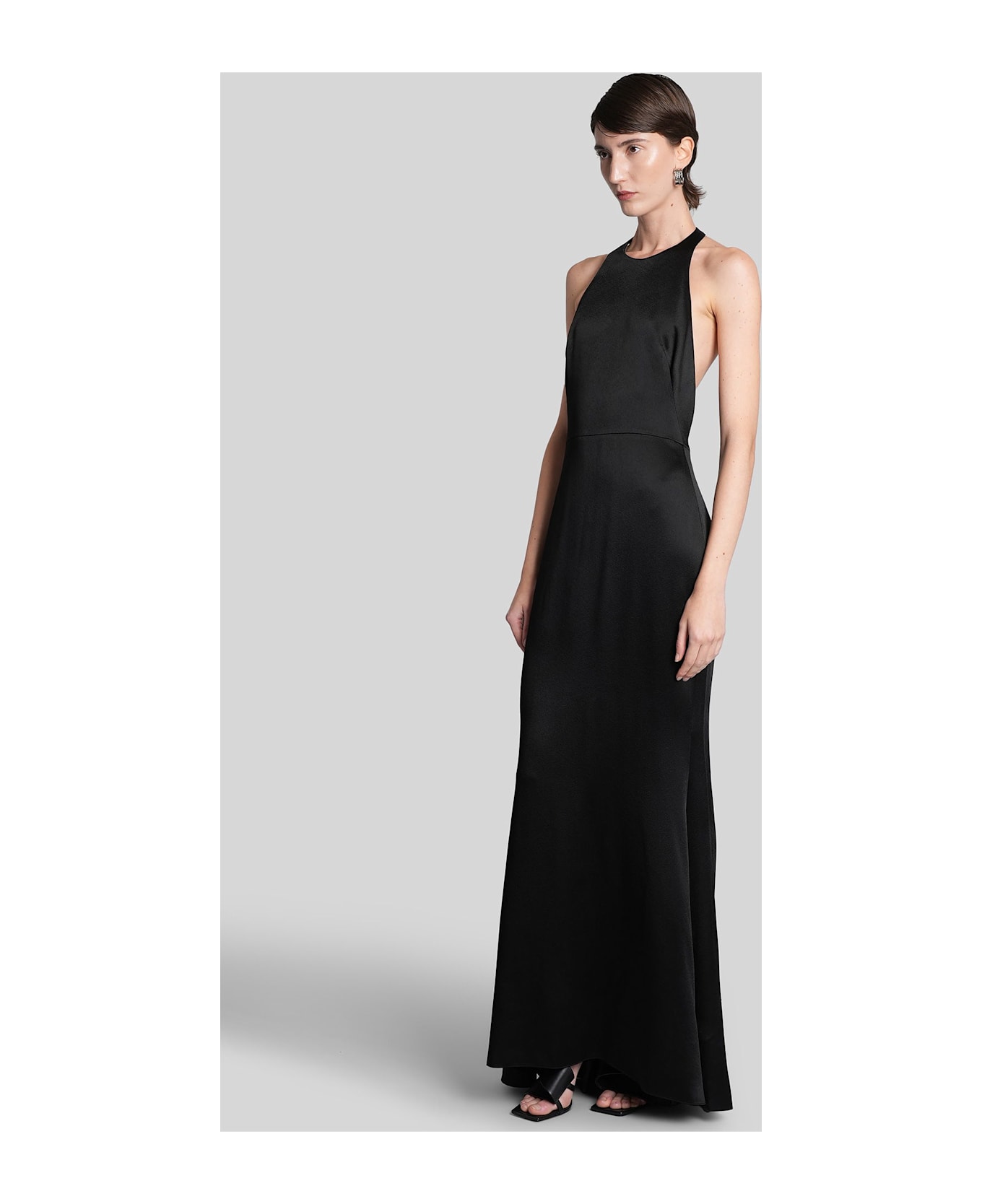 Givenchy Long Dress In Black Viscose - black
