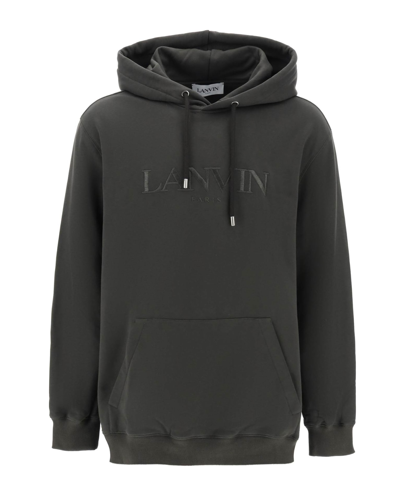 Lanvin Hoodie With Curb Embroidery - LODEN (Green) フリース
