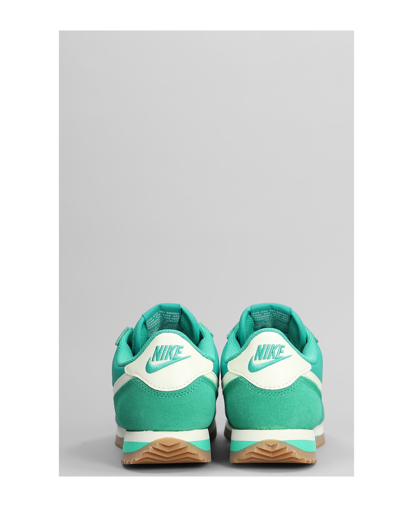 Nike Cortez Sneakers In Green Suede And Fabric - green