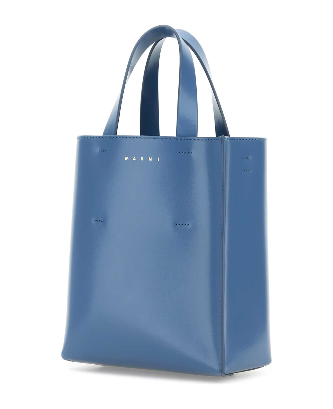 Marni Cerulean Blue Leather Mini Museo Handbag - TURQUOISE