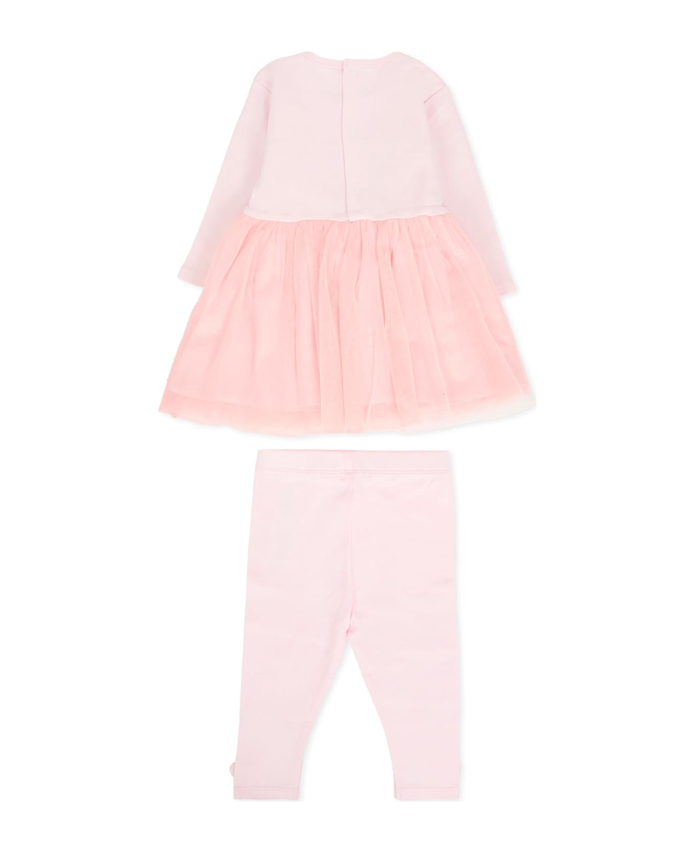 Billieblush Pink Suit For Baby Gilr With Cat - Pink
