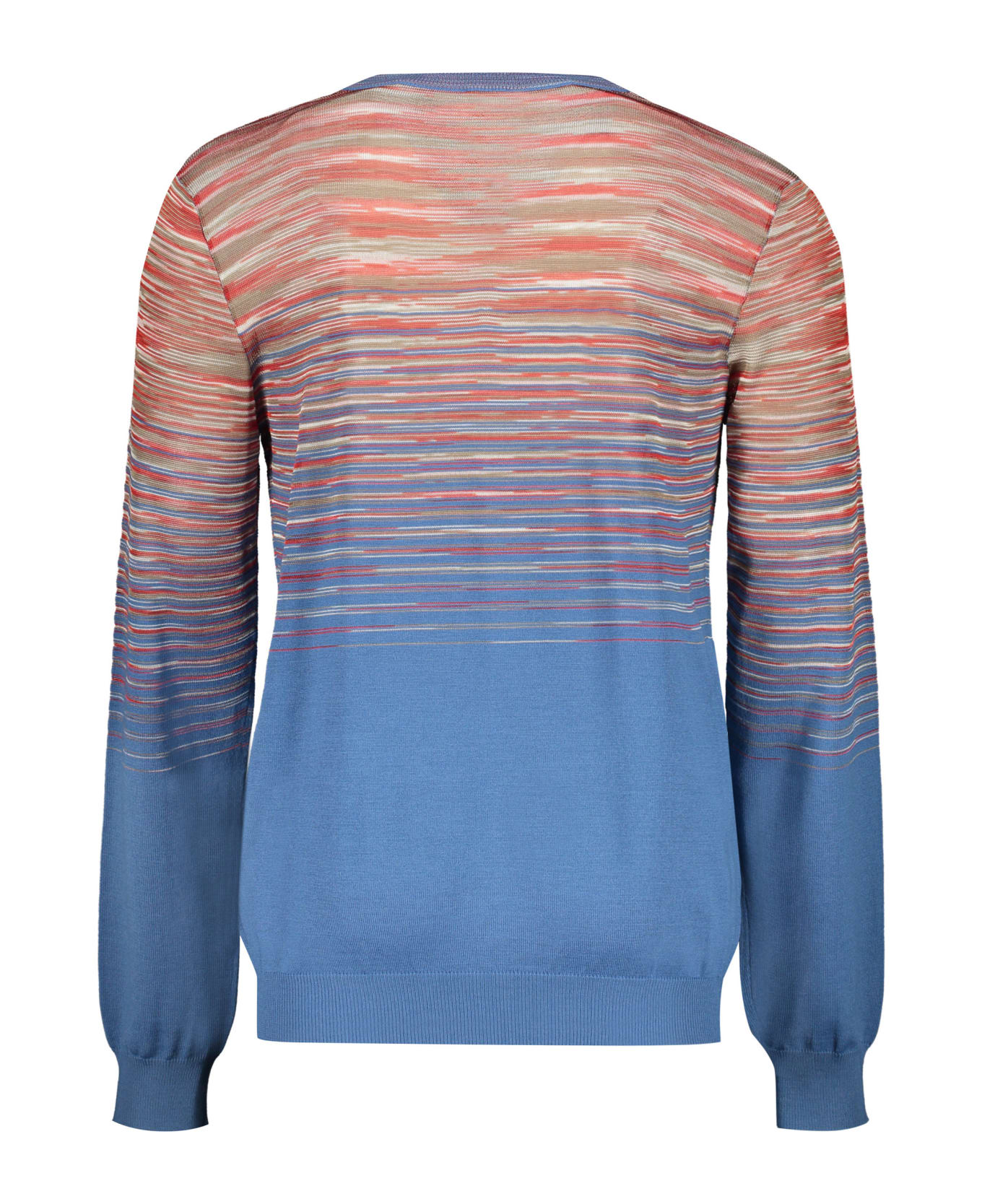 M Missoni Wool V-neck Sweater - Light Blue