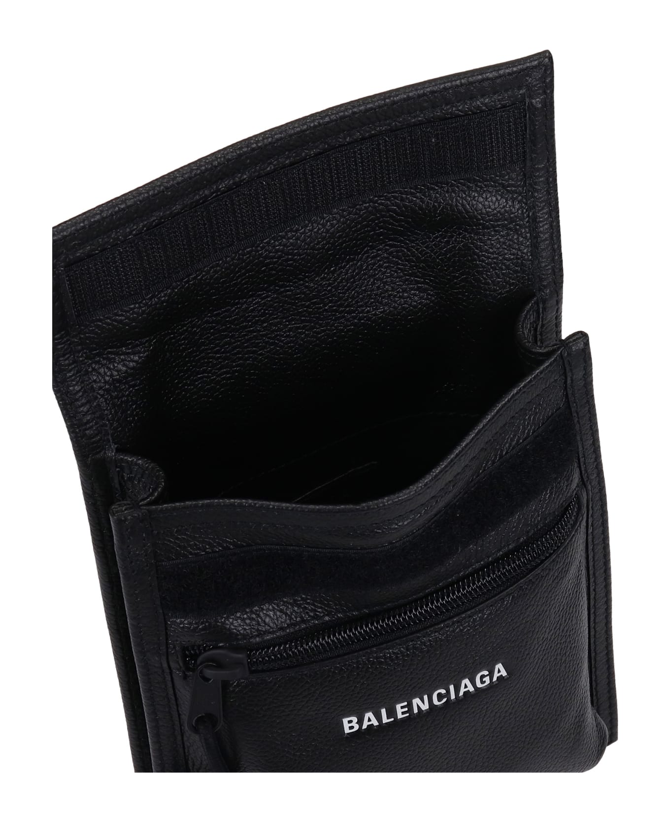 Balenciaga Waist Bag In Black Leather - black
