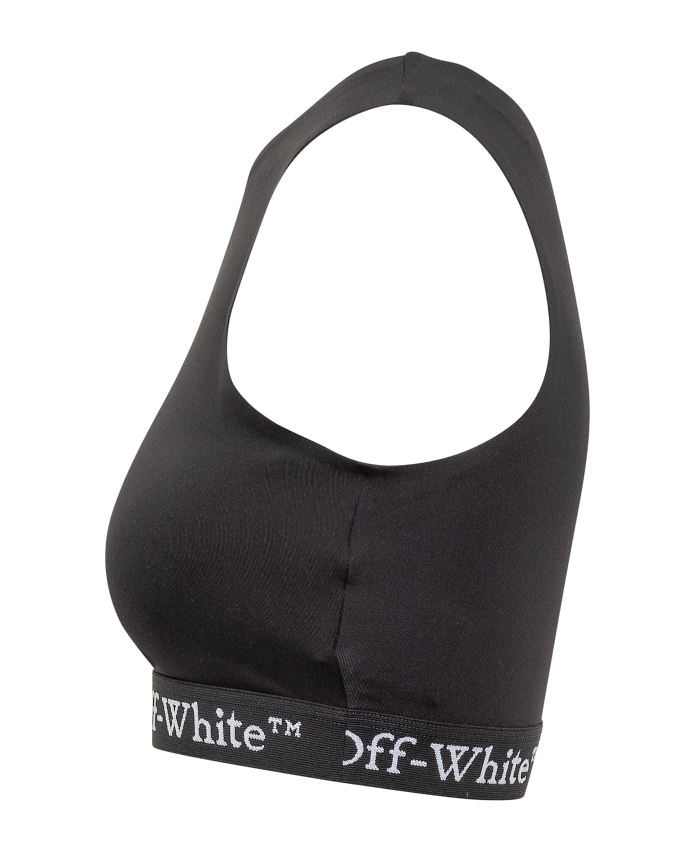Off-White Crop Top In Black Polyamide Blend - BLACK