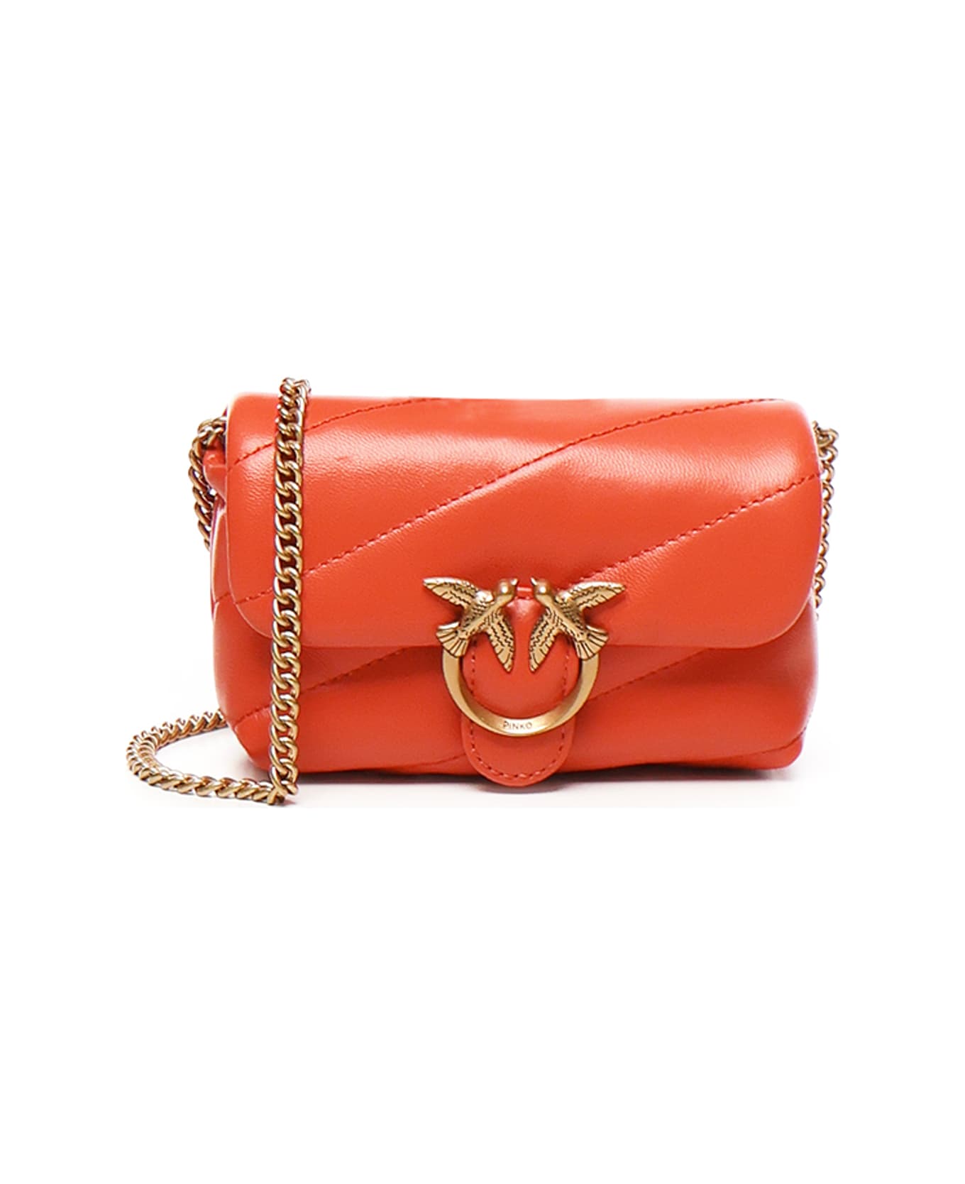 Pinko Baby Love Puff Maxi Quilt Bag - Orange