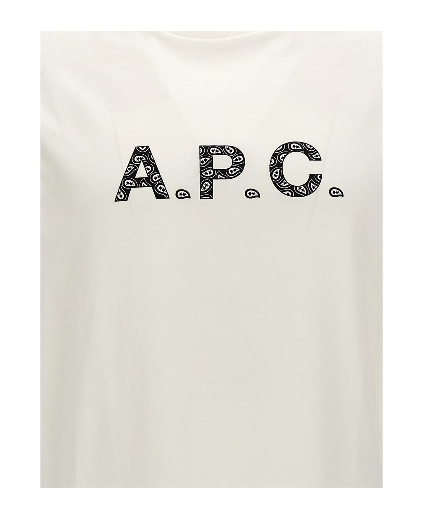 A.P.C. Logo Printed Crewneck T-shirt - White