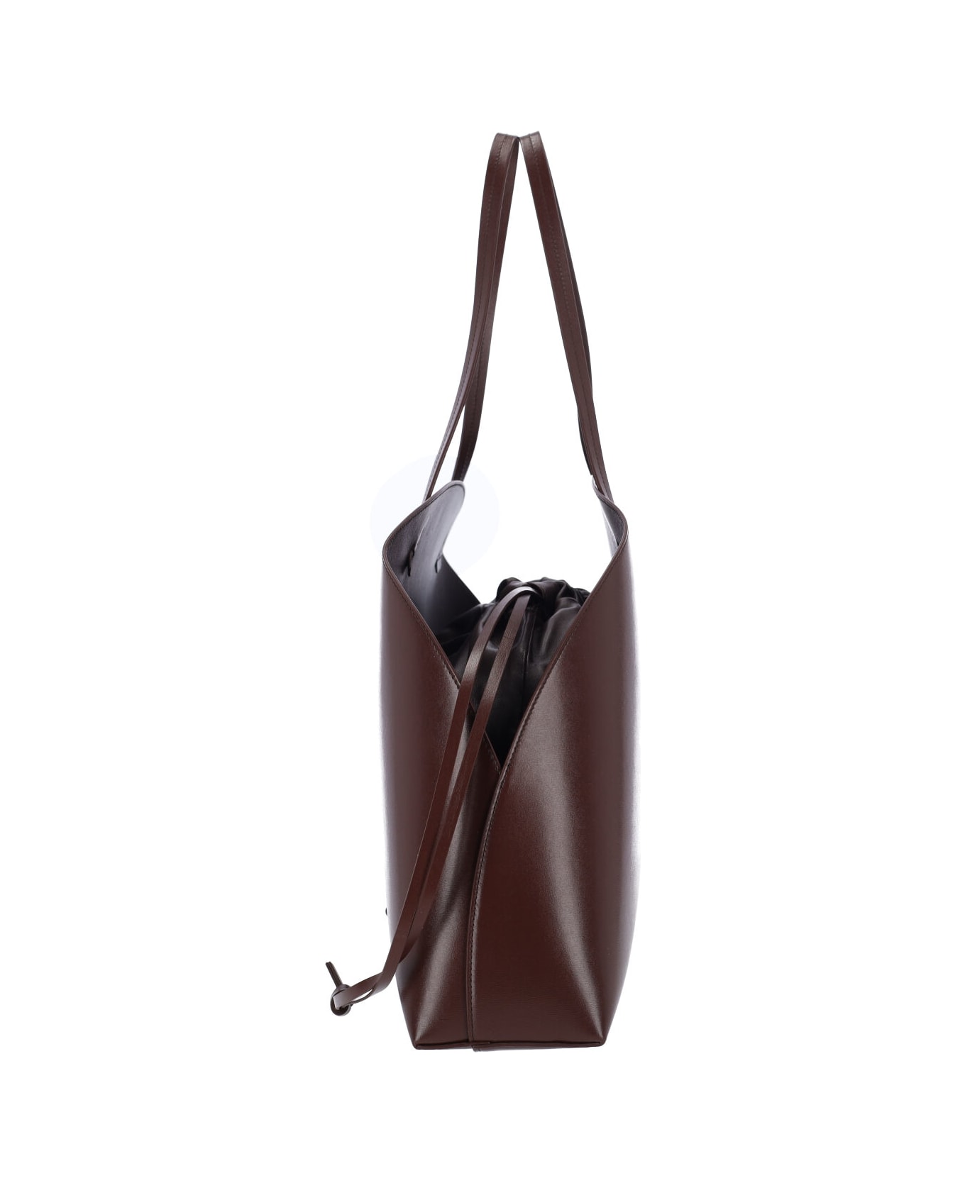 Jil Sander Large Shoulder Bag "curve Shoulder" - Brown