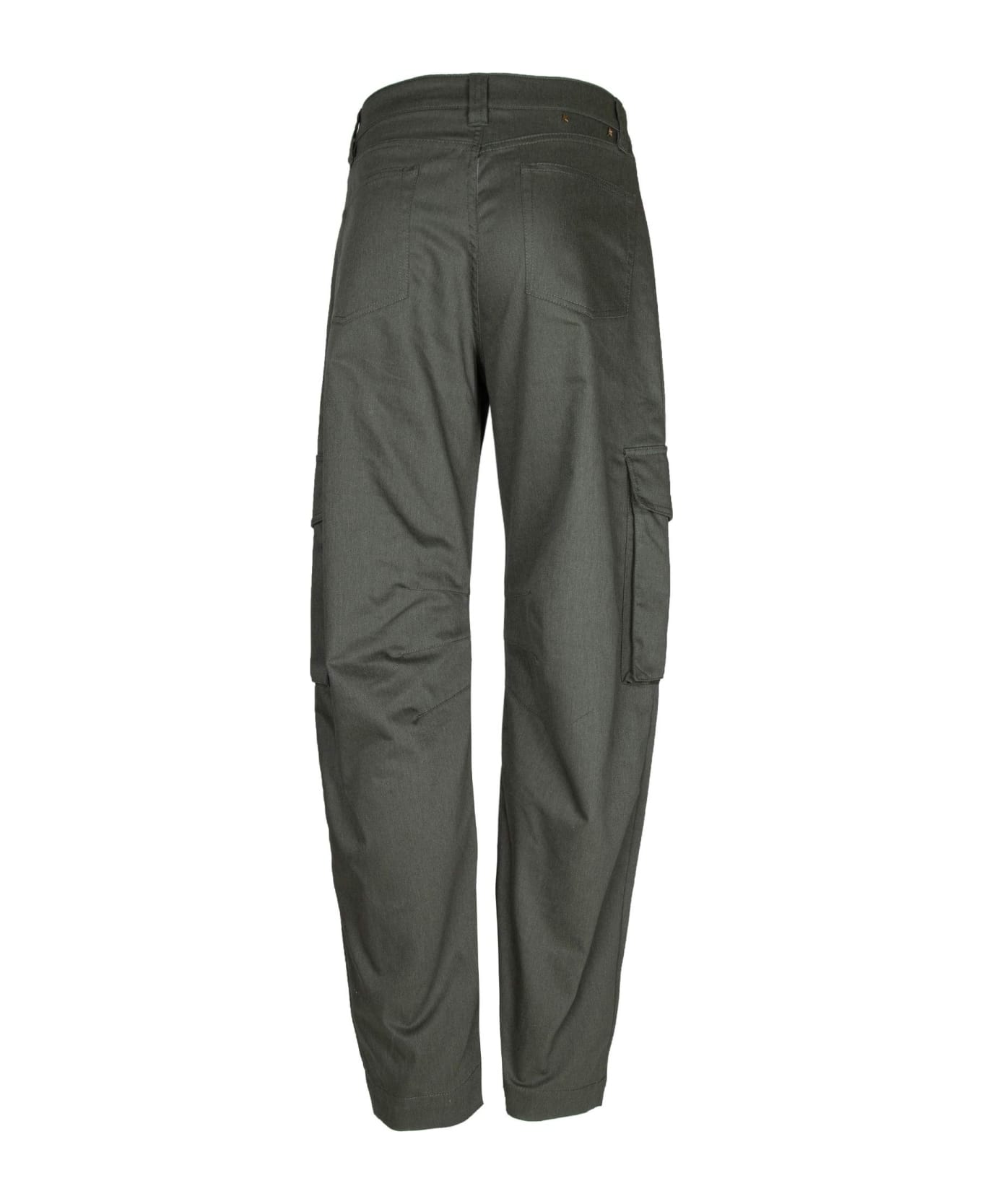 Golden Goose Green Cotton Cargo Pants - IVY GREEN