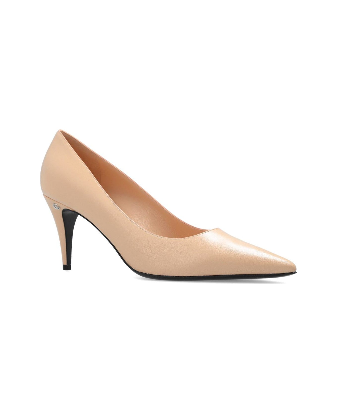 Gucci Pointed Toe Slip-on Pumps - Powder