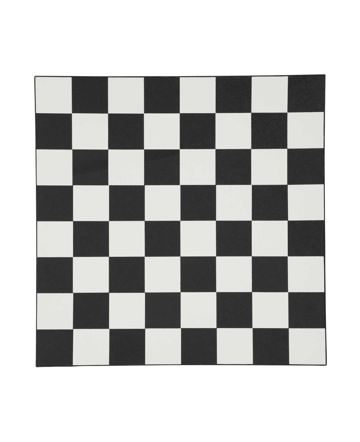Prada Black Leather Checkers Game Kit - NERO