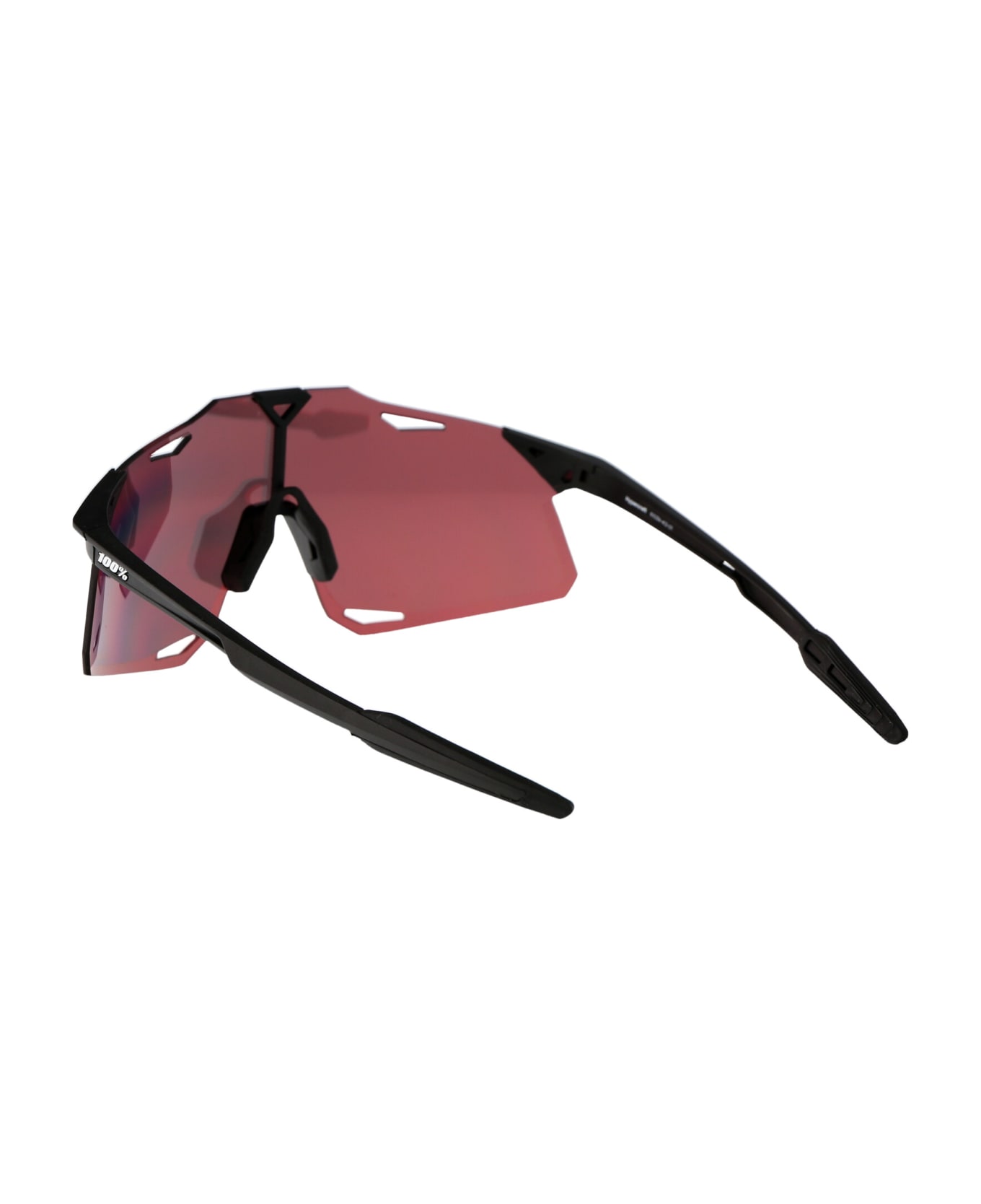 100% Hypercraft Sunglasses - Matte Black - HiPER Red Multilayer Mirror Lens