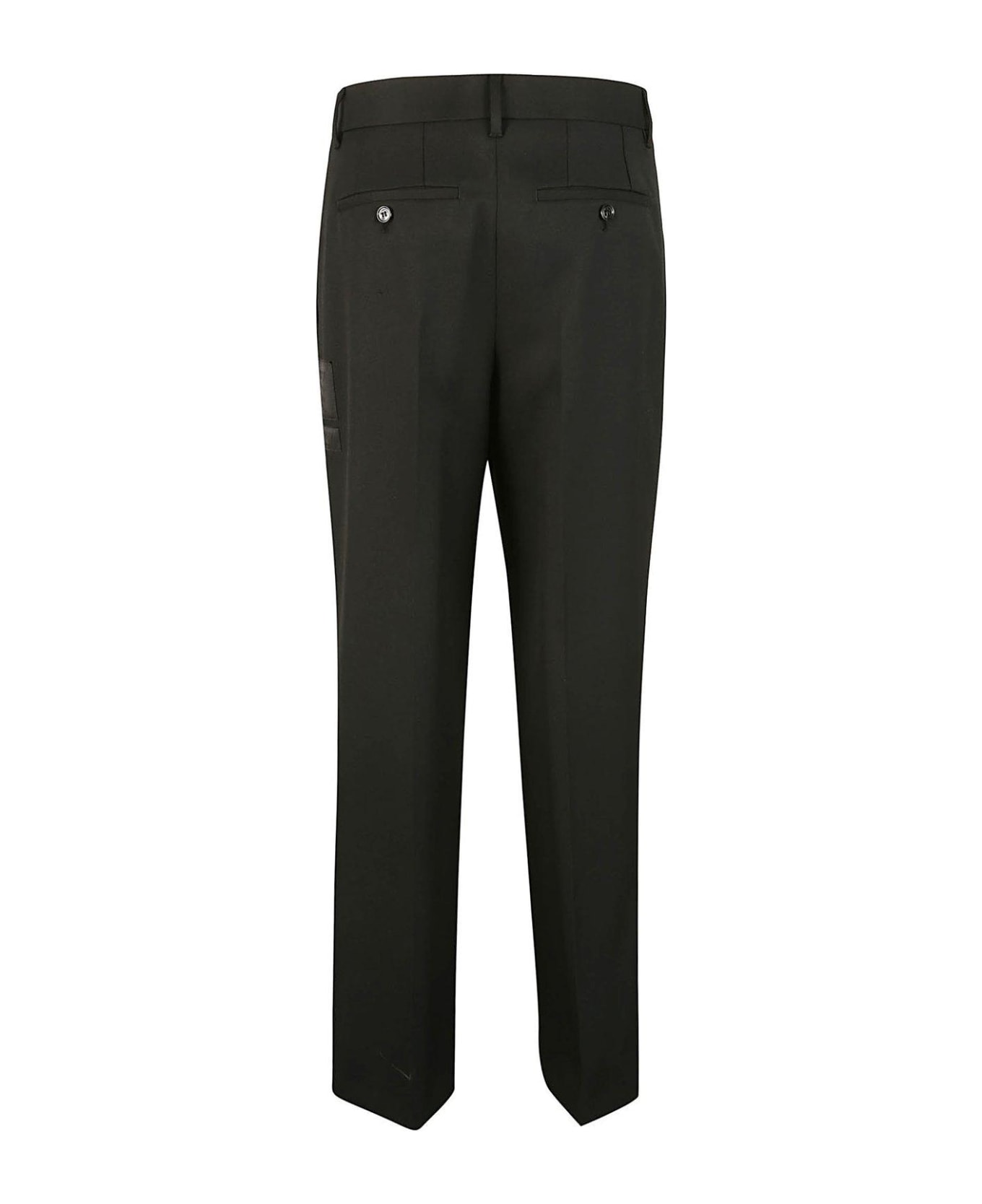 Burberry High-waist Wide-leg Trousers - Black