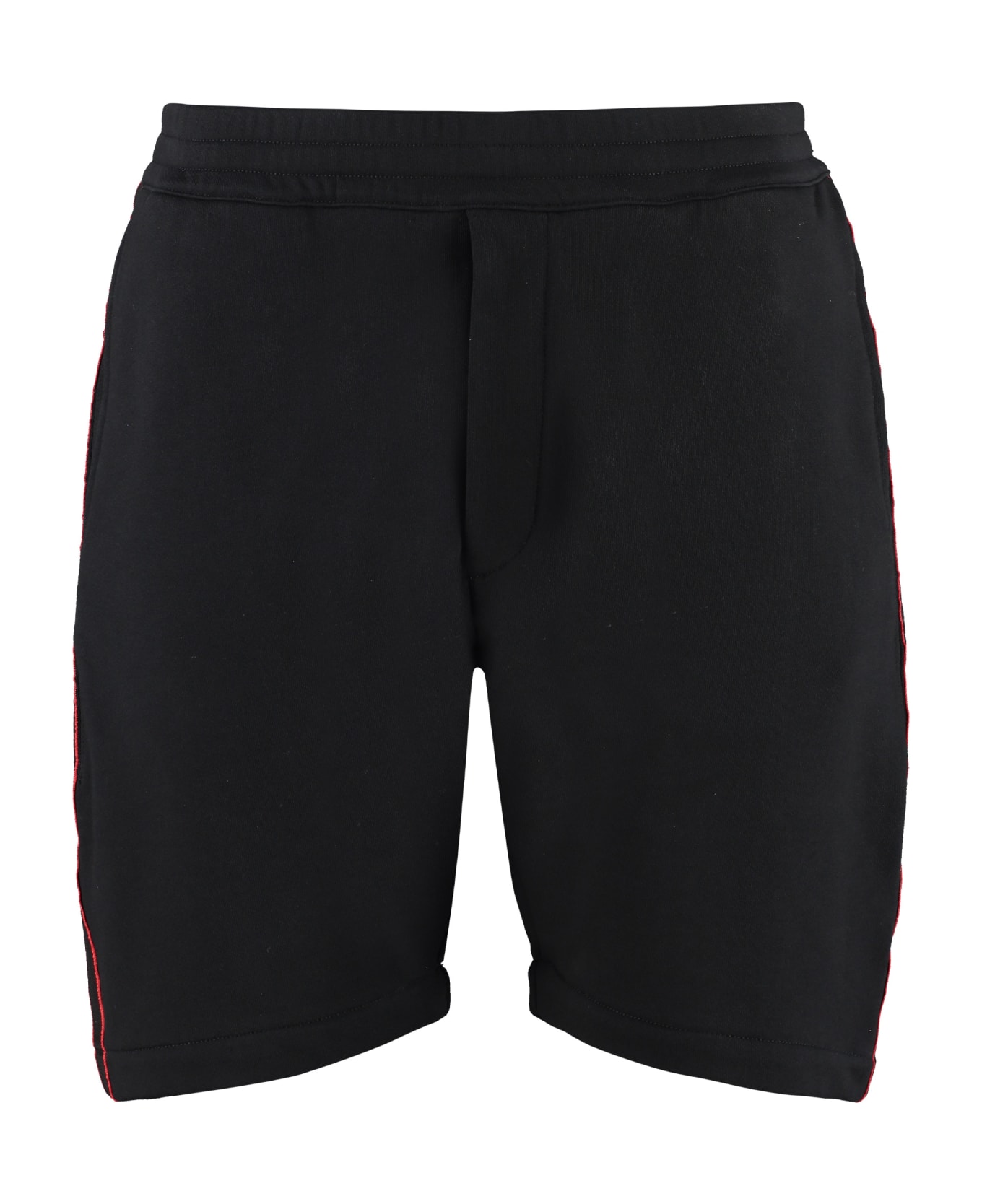 Alexander McQueen Logoed Side Bands Shorts - black ショートパンツ