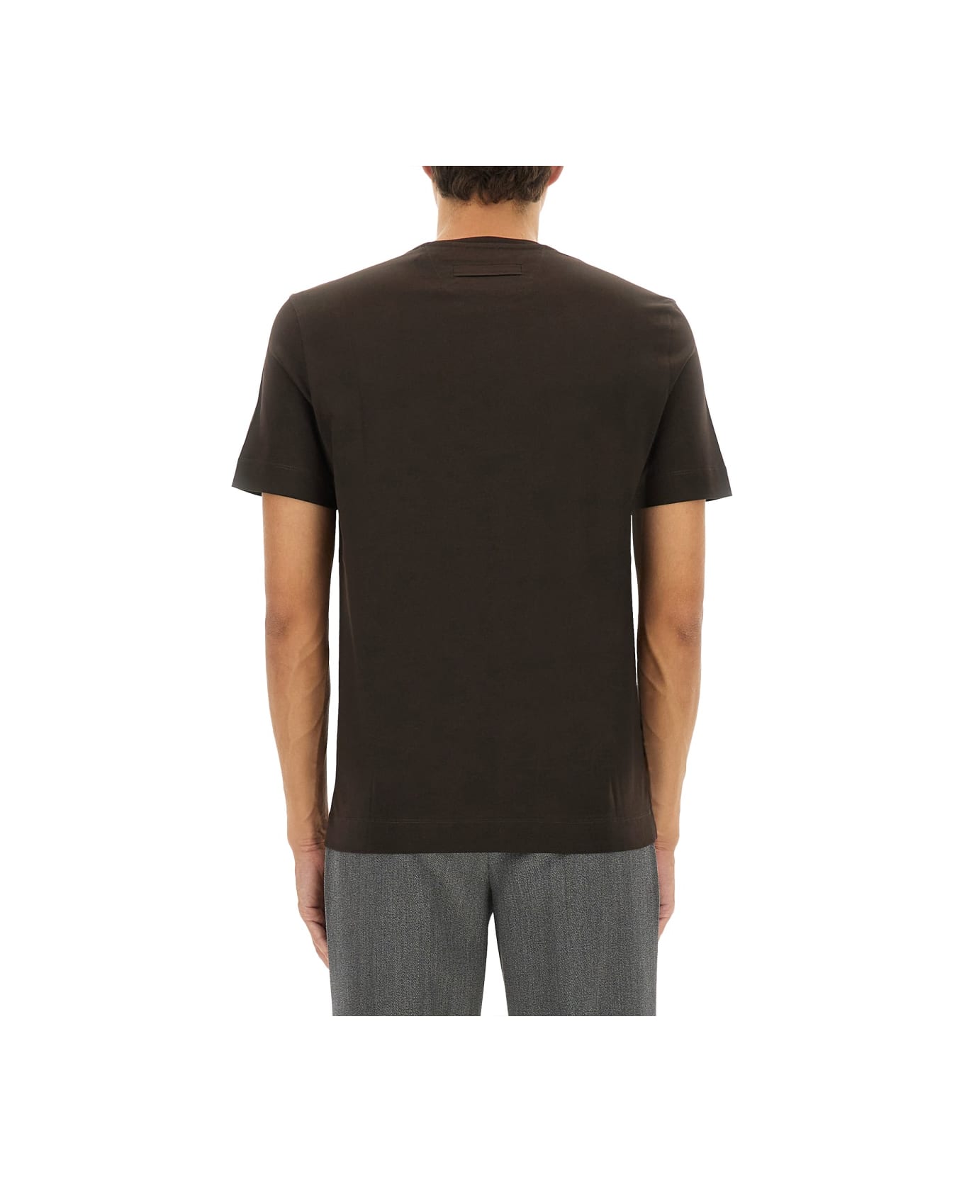 Zegna Cotton T-shirt - BROWN