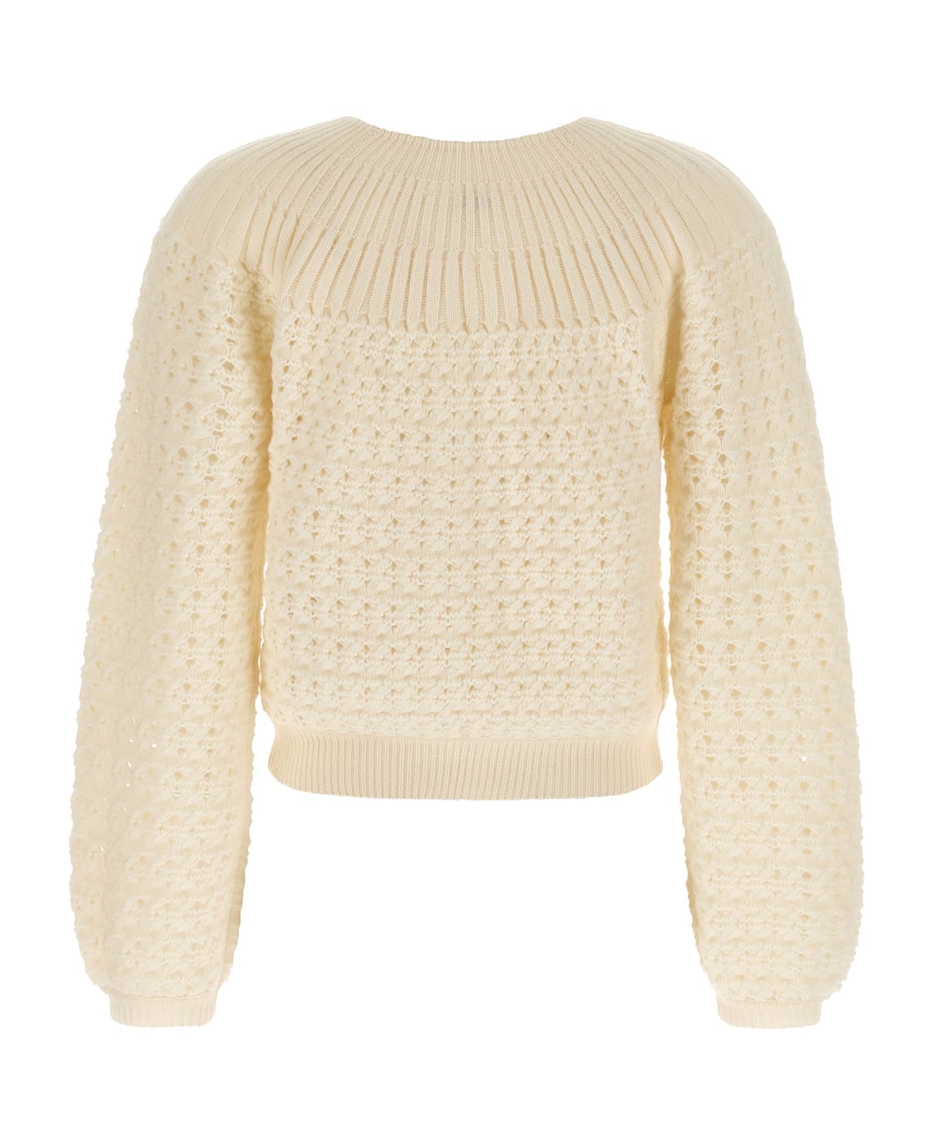 Chloé Jacquard Logo Cardigan - White