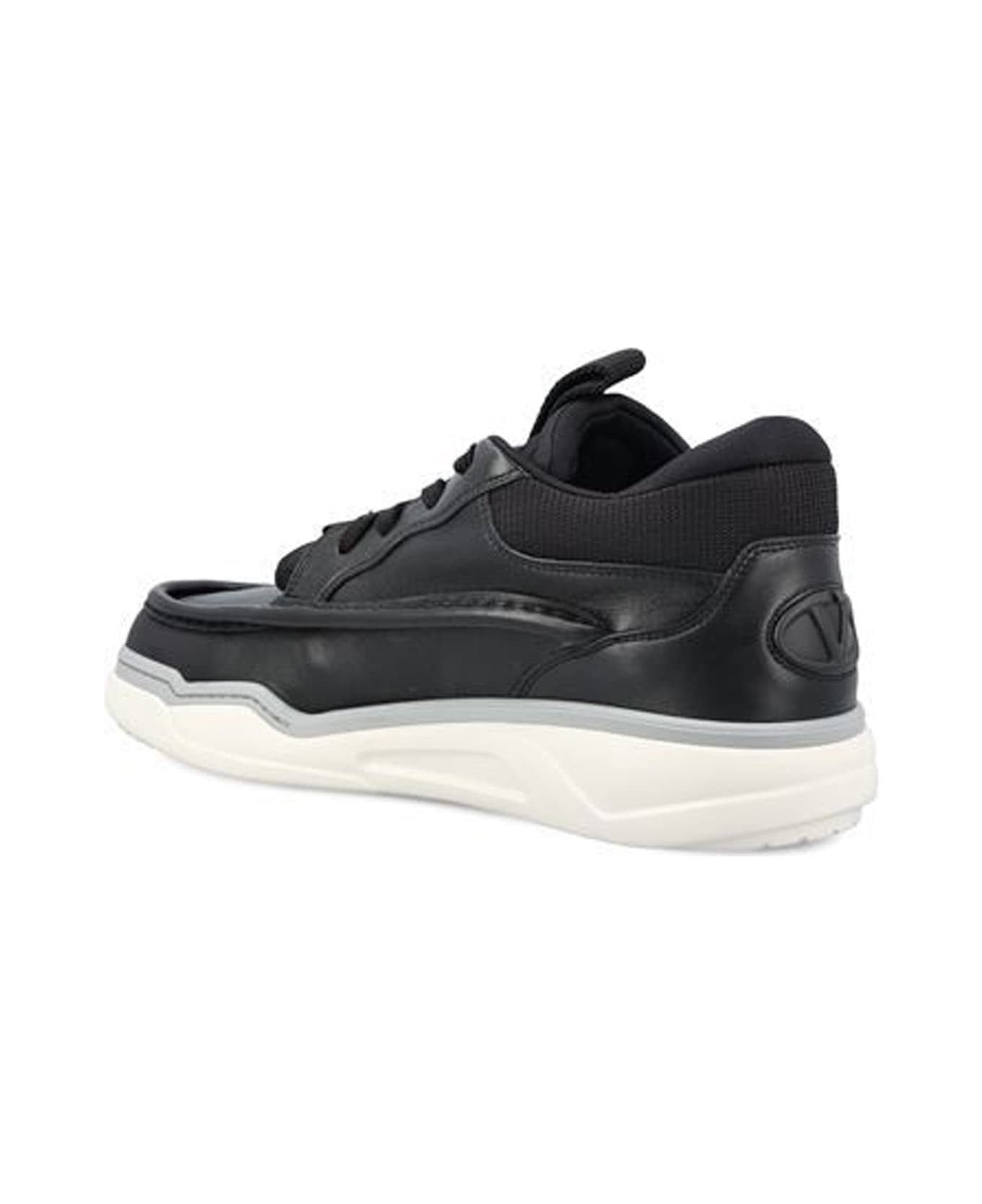 Valentino Garavani Garavani 'hybrid Rainboot' Leather Sneakers - Black