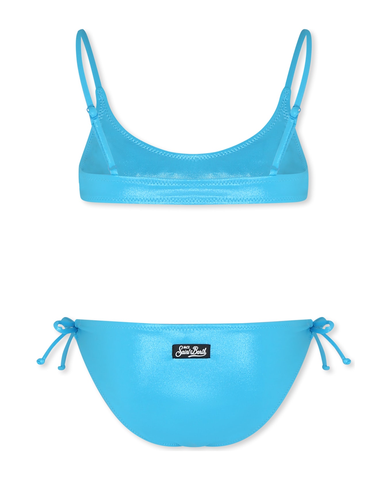 MC2 Saint Barth Light Blue Bikini For Girl With Logo - Light Blue