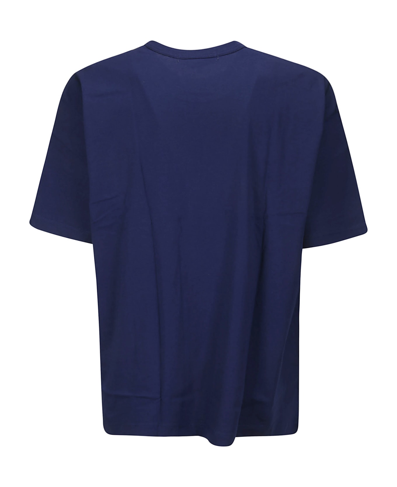 Comme des Garçons Shirt Cotton Jersey Plain With Printed Cdg Shirt L - NAVY