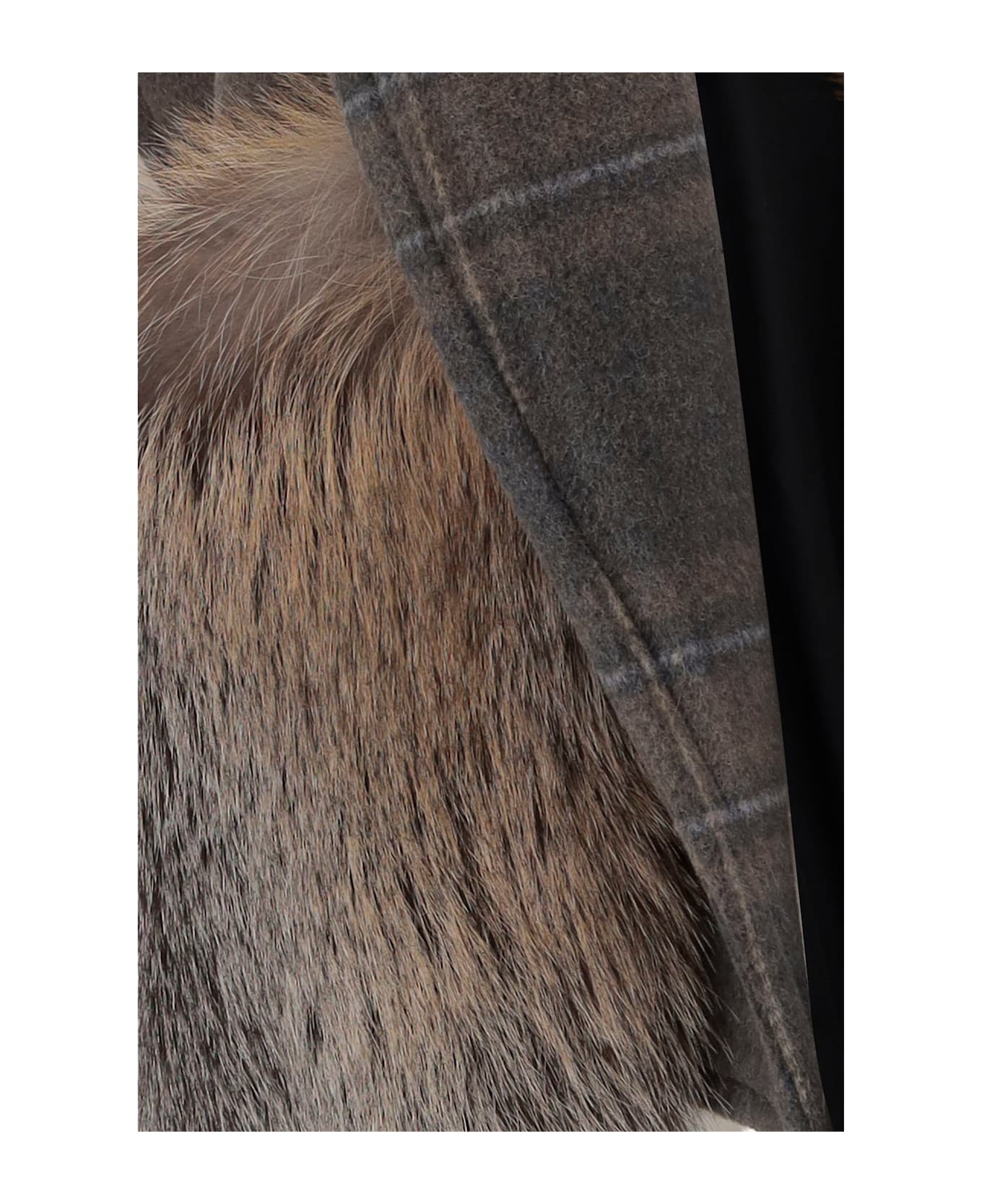 Blancha Alpaca And Wool Blend Vest With Fur - Red
