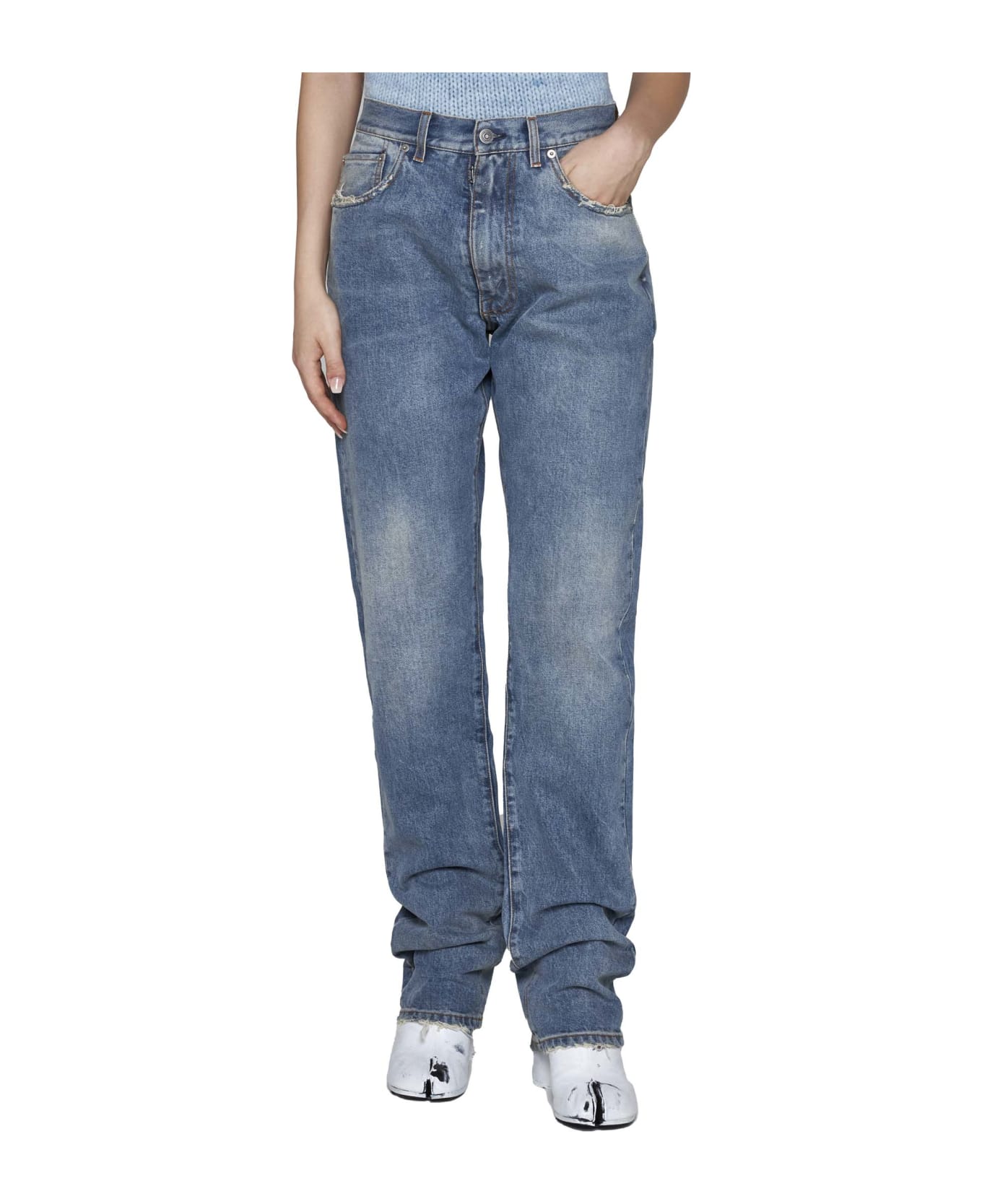 Maison Margiela Loose Jeans With Straight Cut - Denim