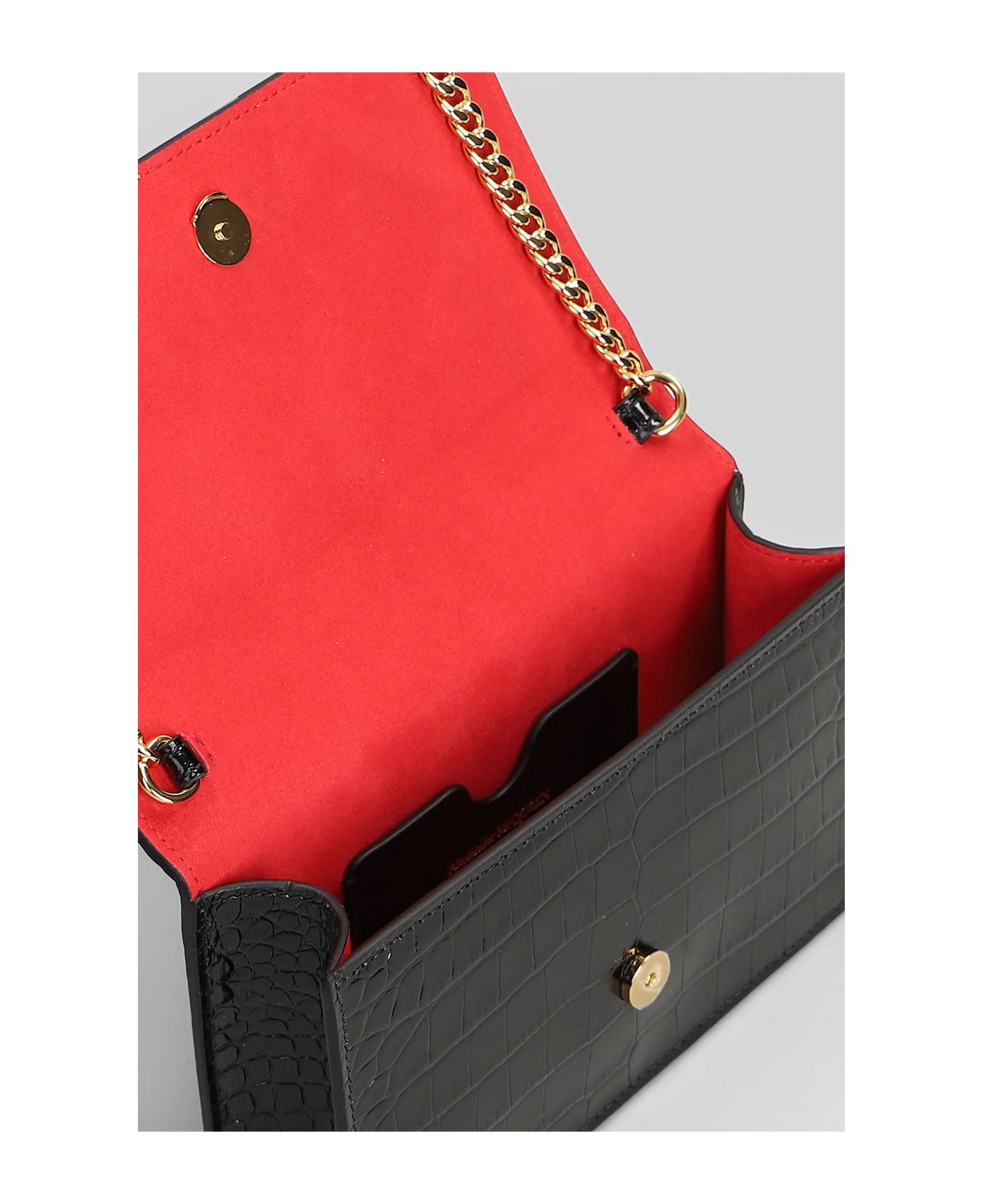 Alexander McQueen Small Skull Bag Shoulder Bag In Black Leather - black