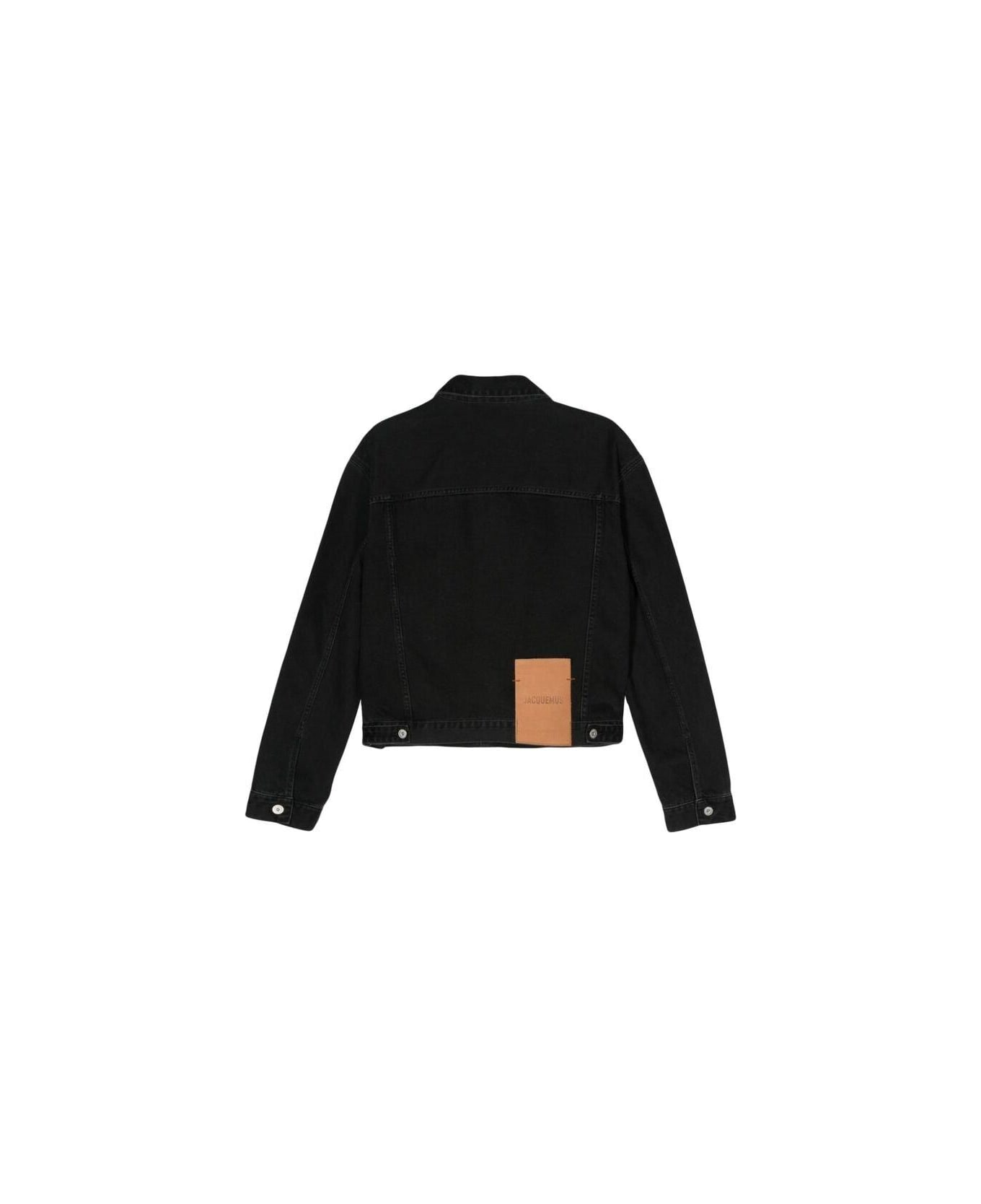Jacquemus Collared Button-up Denim Jacket - BLACK