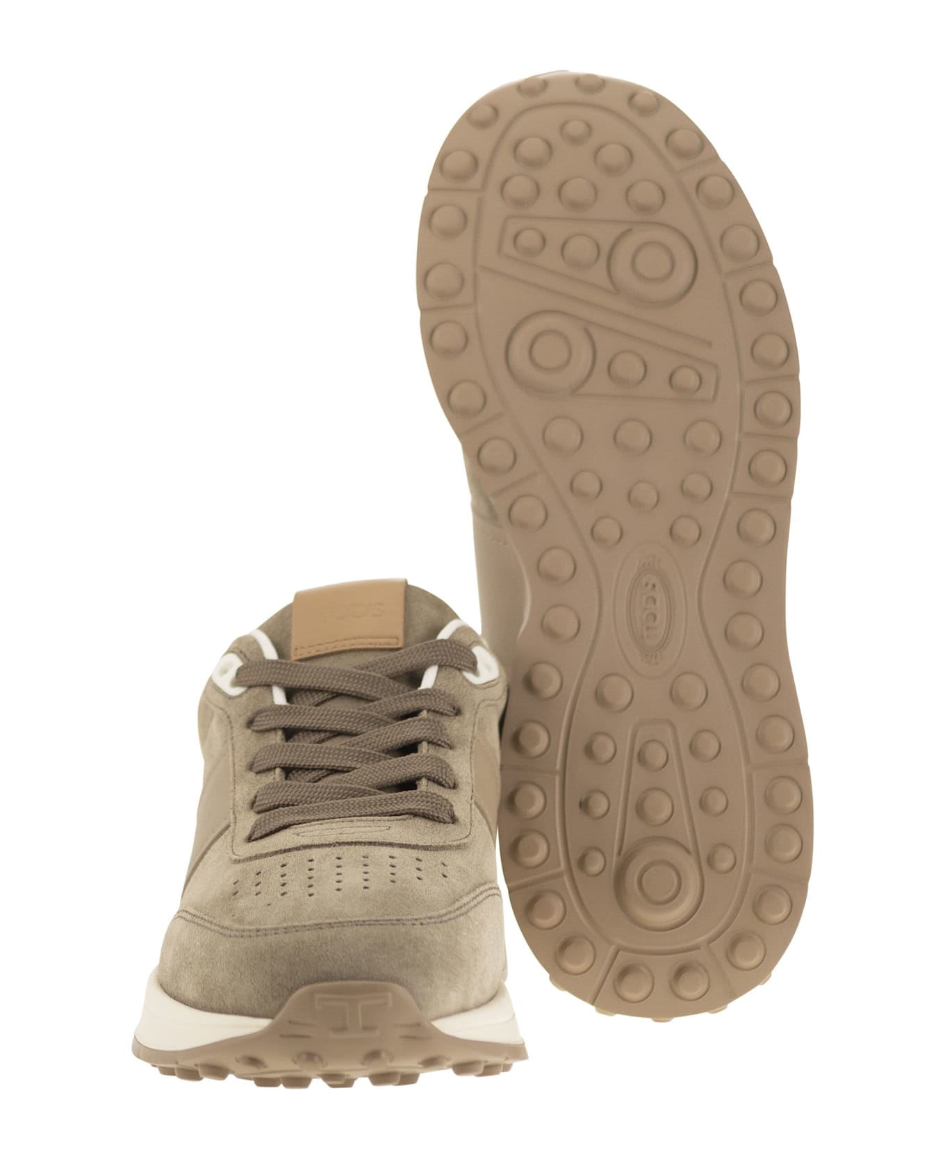 Tod's Suede Leather Sneakers - Beige