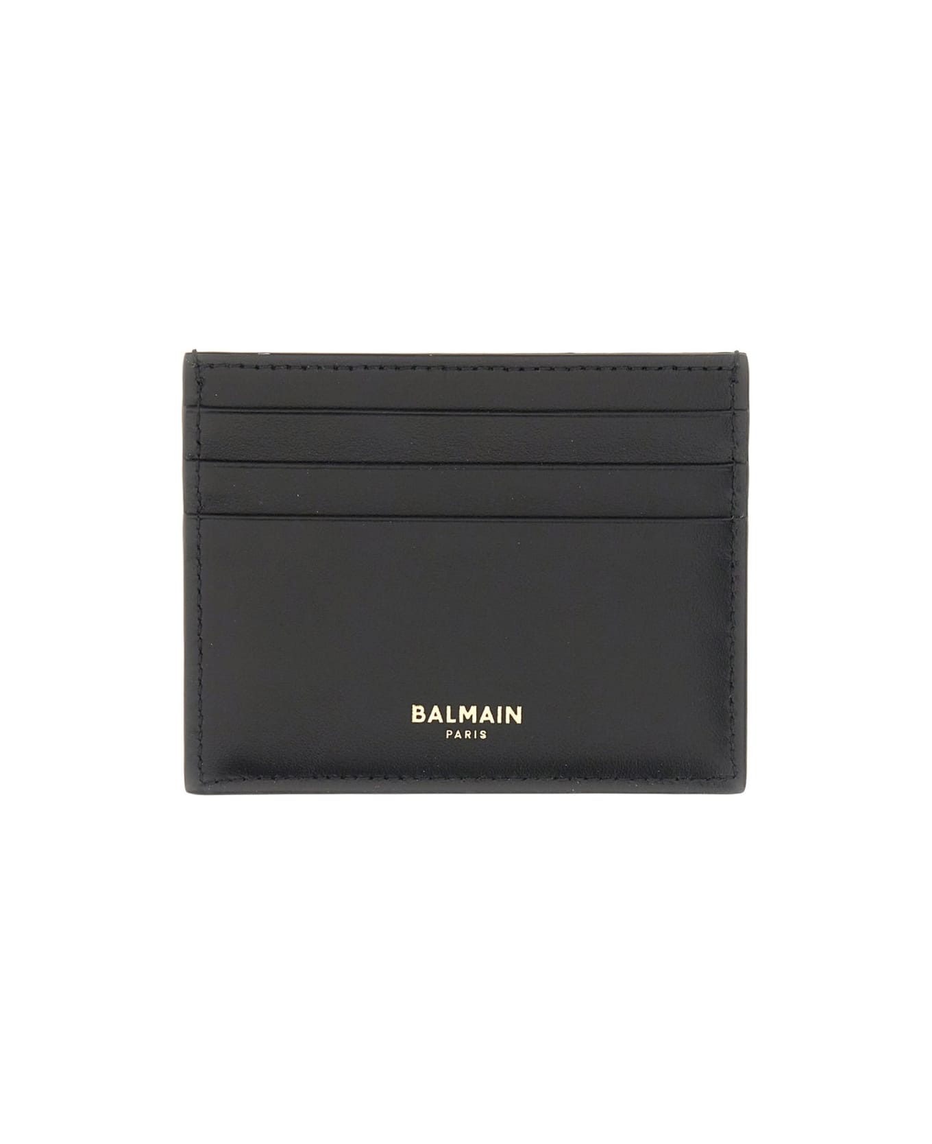 Balmain Card Holder With Logo - BLACK