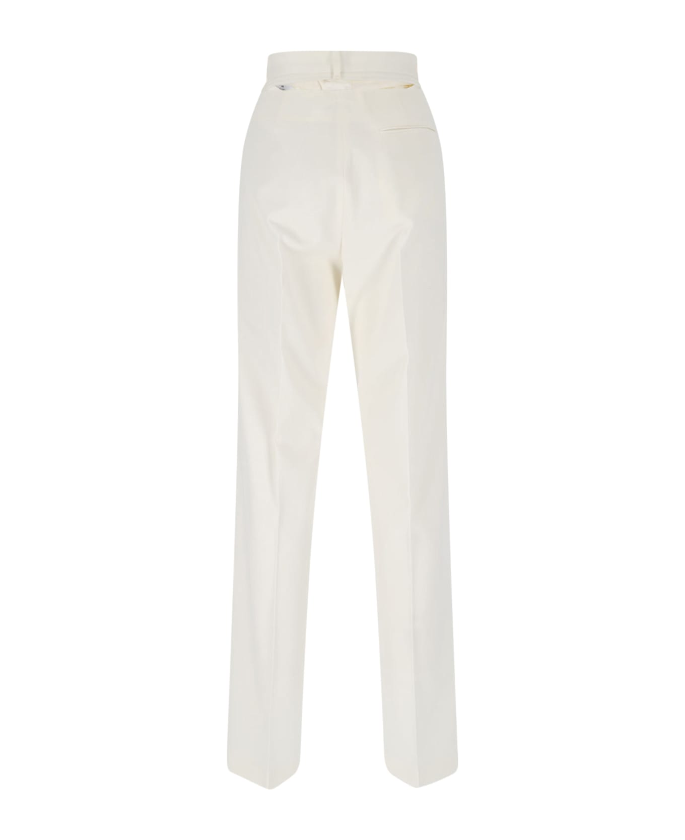 MM6 Maison Margiela Straight Pants - off white