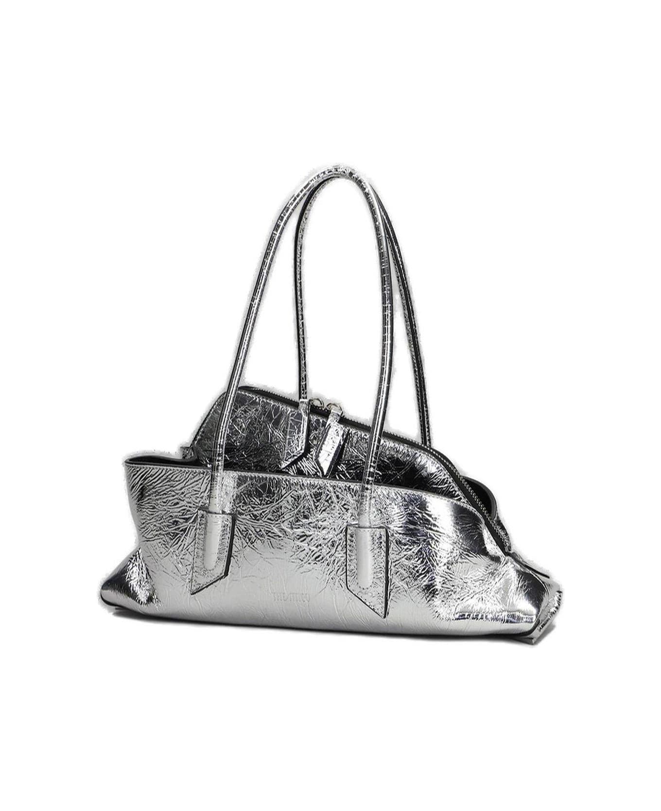 The Attico La Passeggiata Small Top Handle Bag - Silver