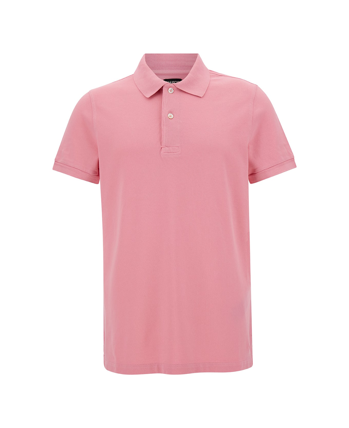 Tom Ford Pink Short-sleeves Polo In Cotton Piquet Jersey Man | italist ...