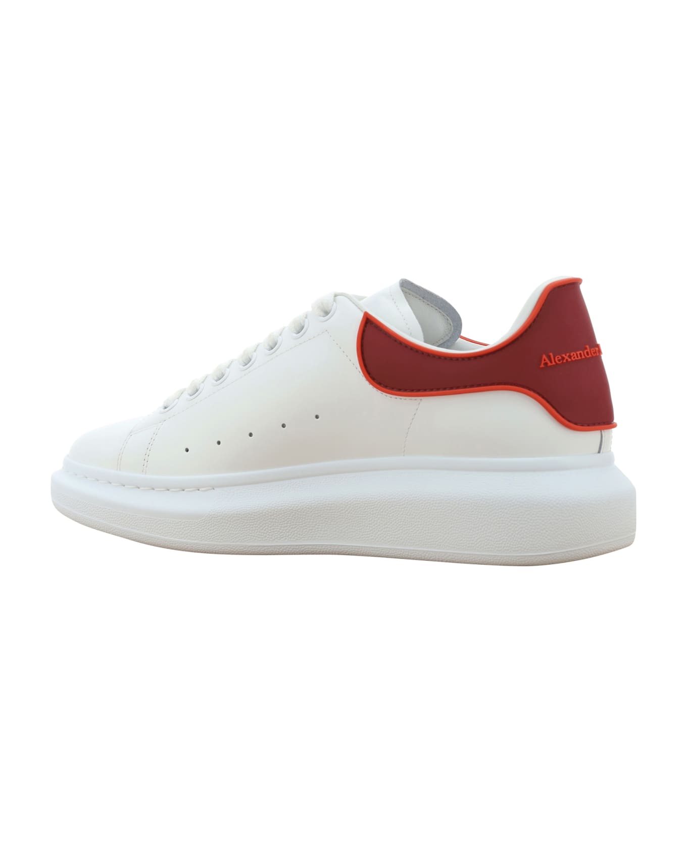 Alexander McQueen Calfskin Sneakers - White/ro.red/sca Red