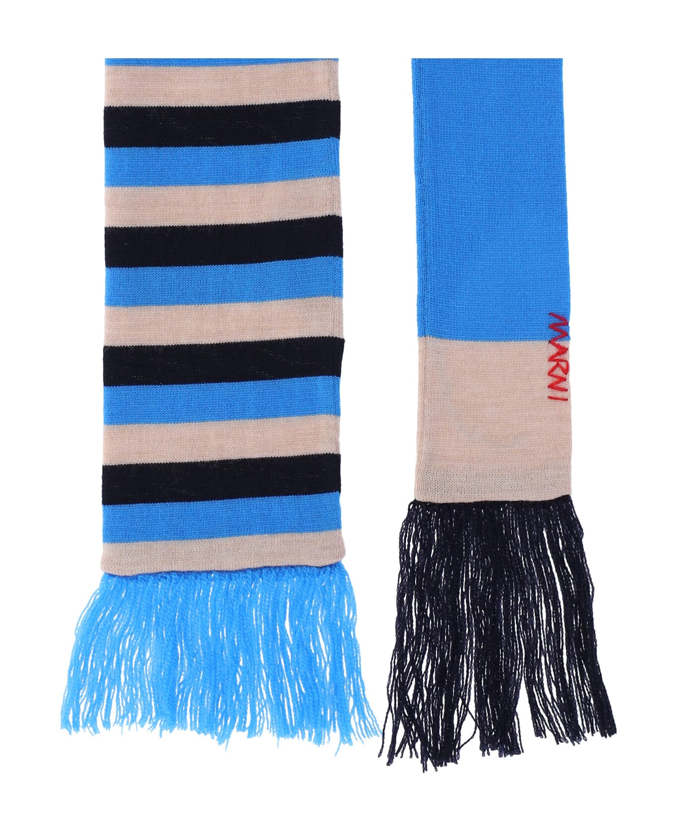 Marni Striped Virgin Wool Scarf - Multicolor