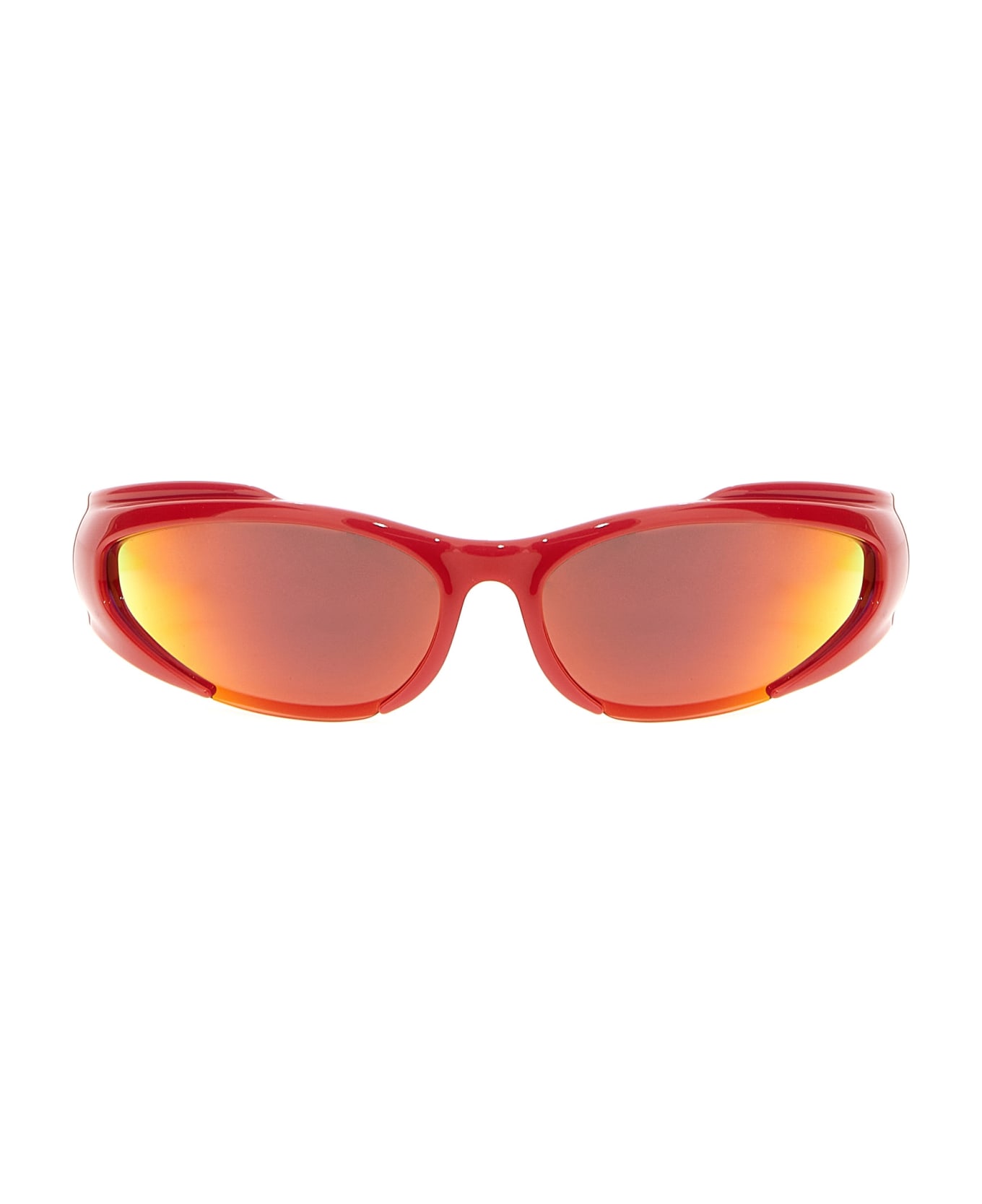 Balenciaga Reverse Xpander Rectangle Sunglasses - Red