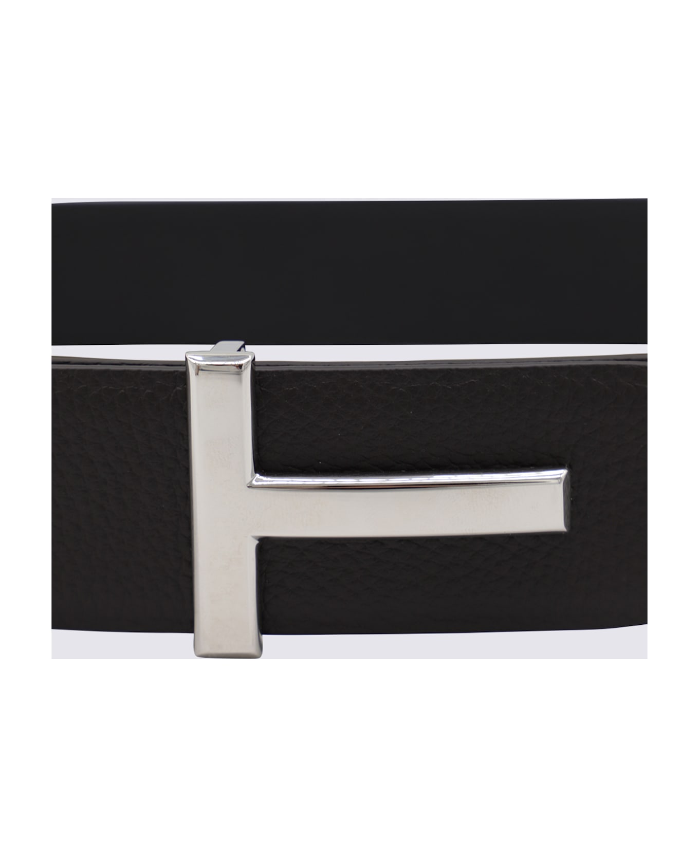 Tom Ford Black And Brown Leather Belt - brown + black