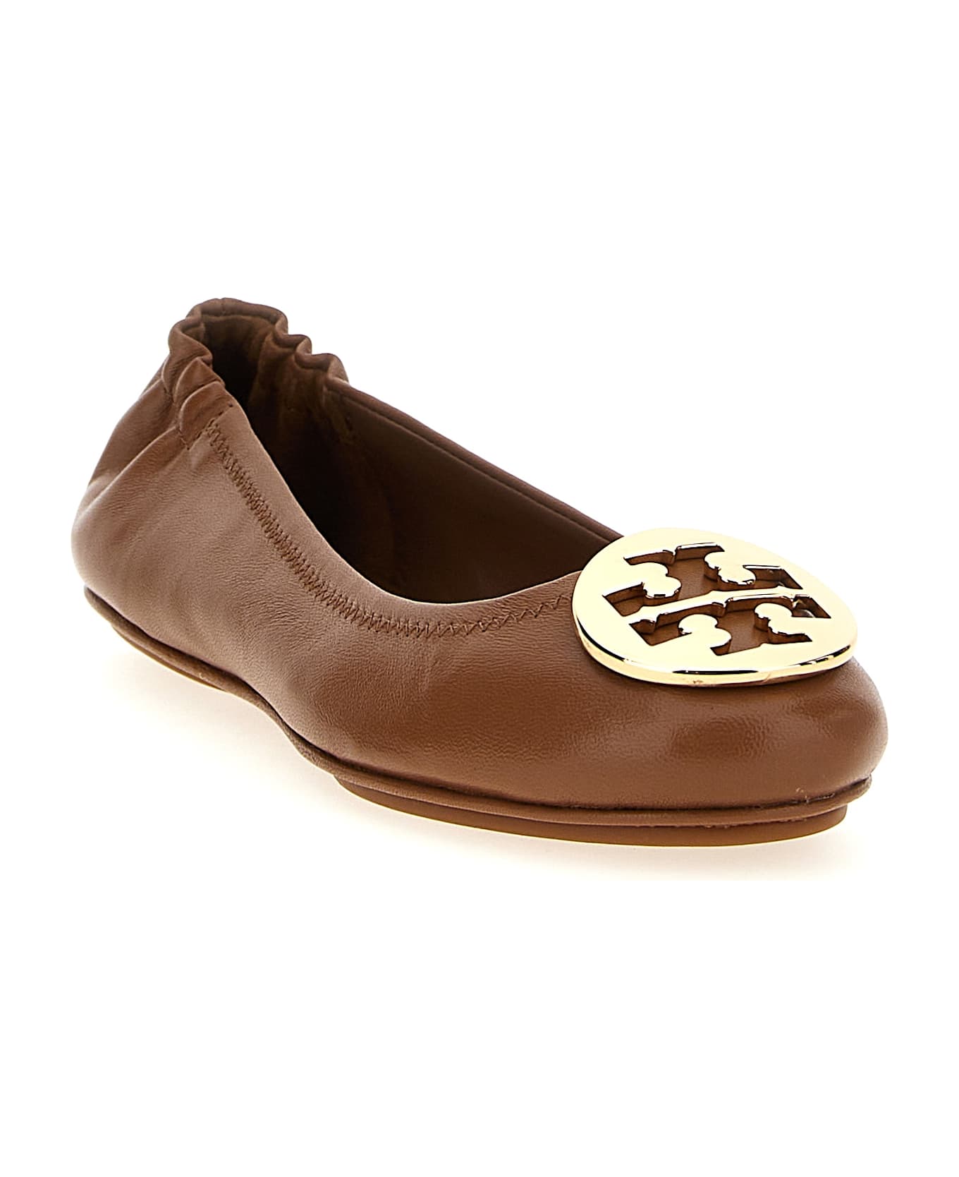 Tory Burch 'minnie Travel' Ballet Flats - Brown