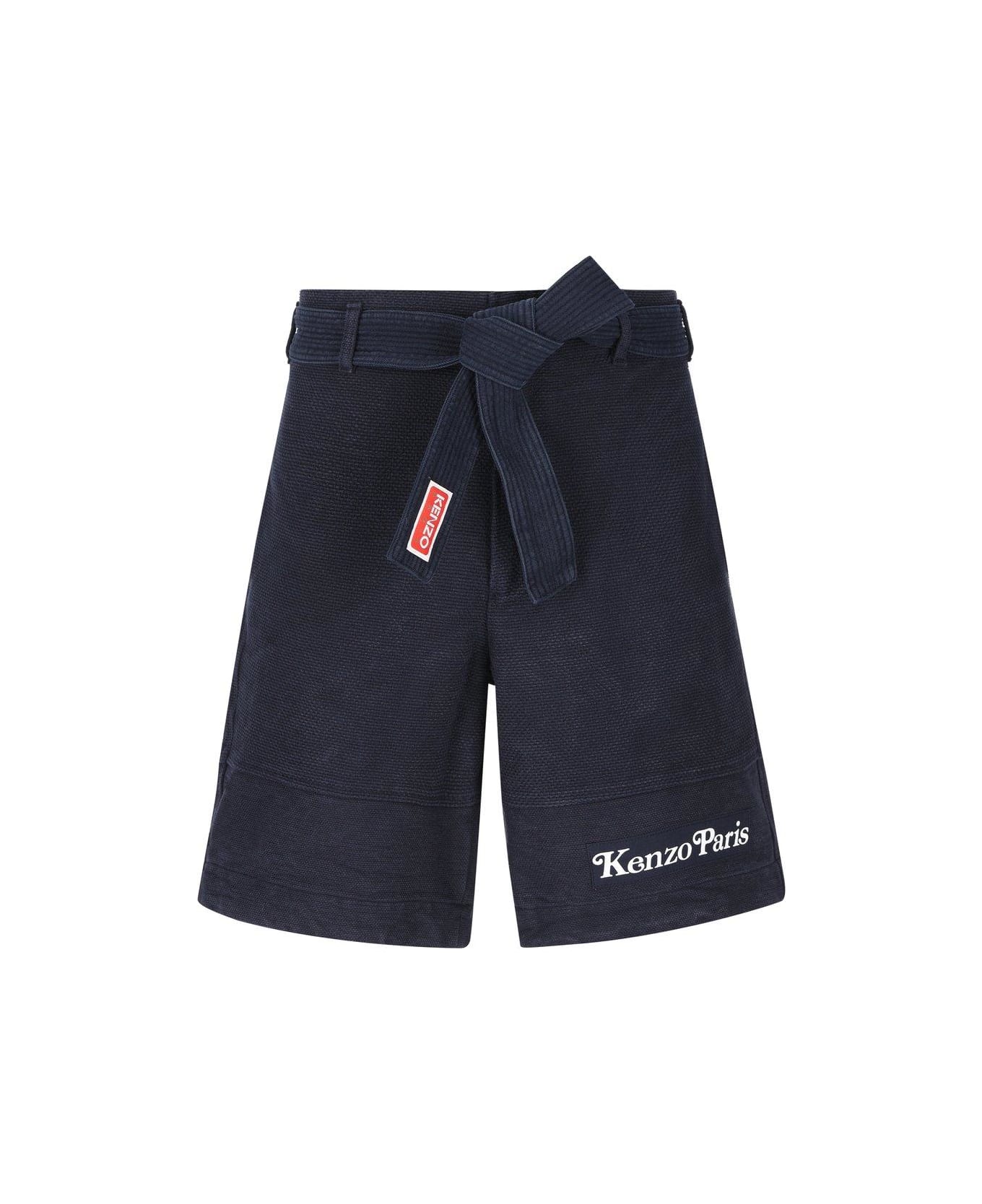 Kenzo Logo Printed Tied-waist Shorts ショートパンツ