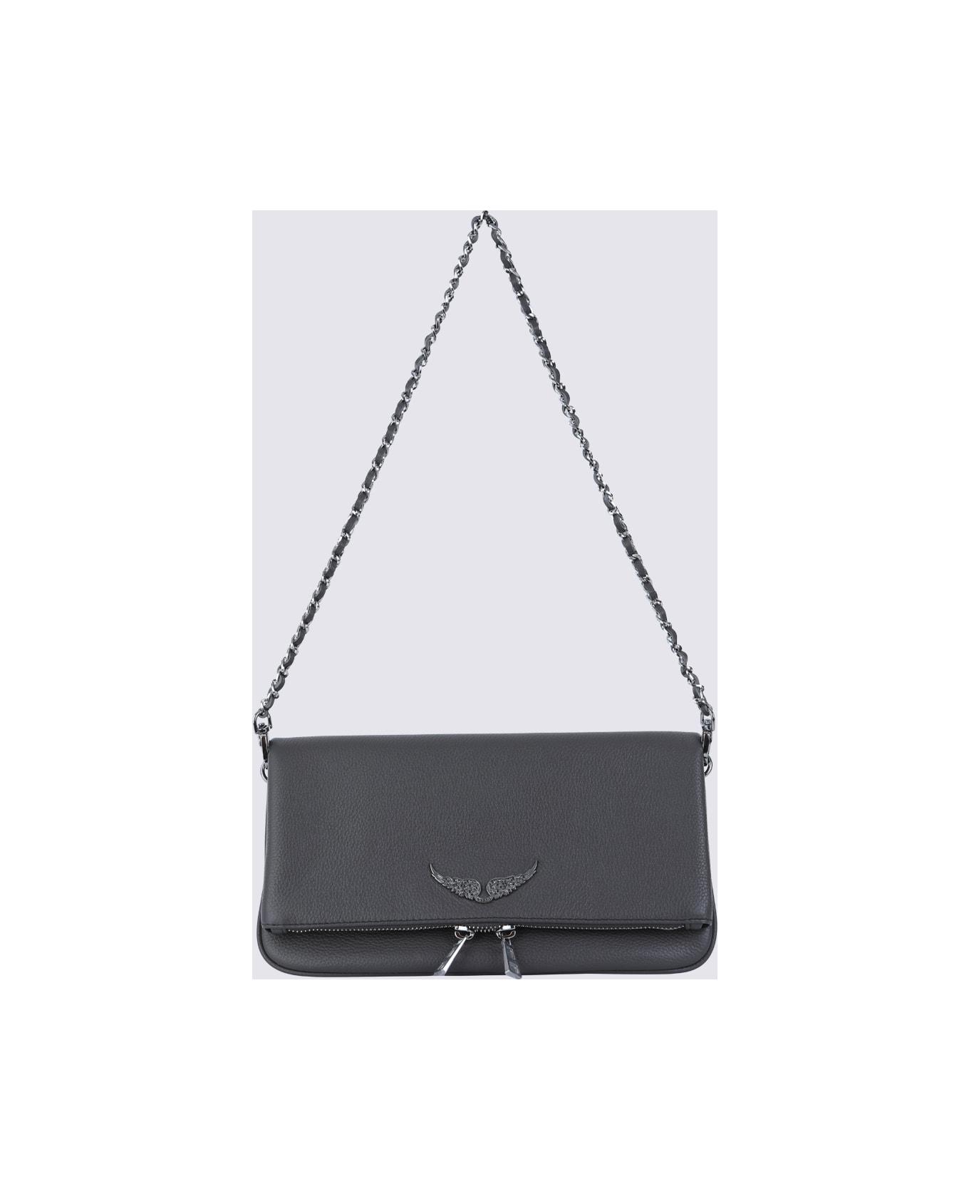 Zadig 
Voltaire Dark Grey Leather Shoulder Bag - ROAD SILVER