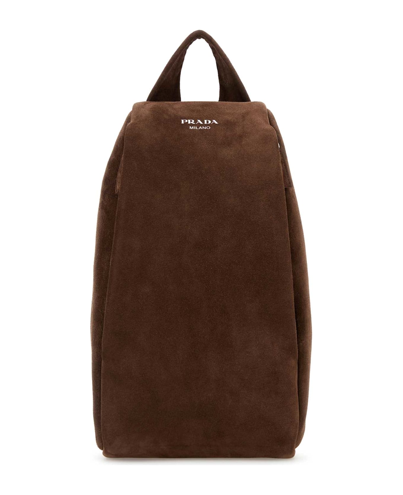 Prada Brown Suede Backpack - CAFFÈ