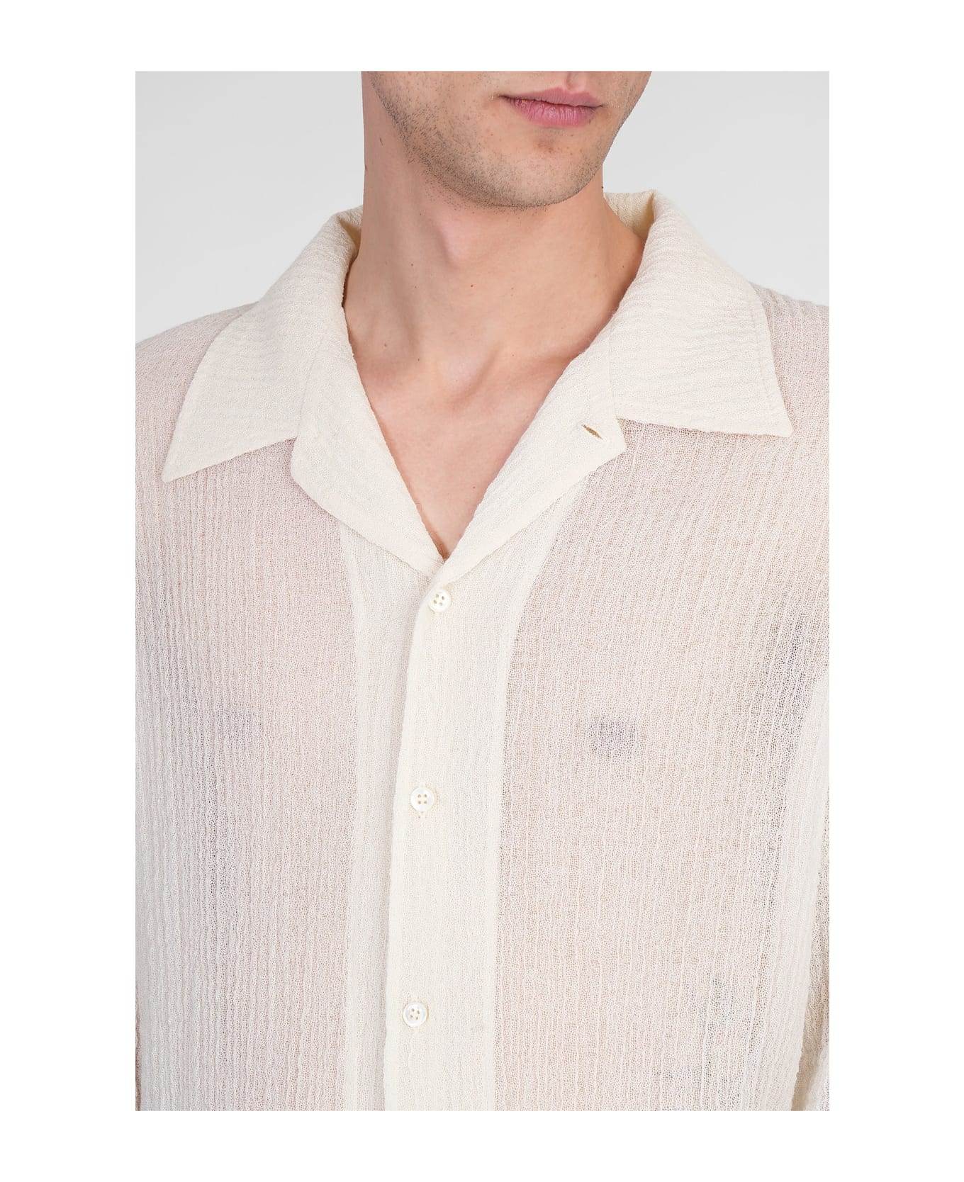 Séfr Jagou Shirt In Beige Wool - beige