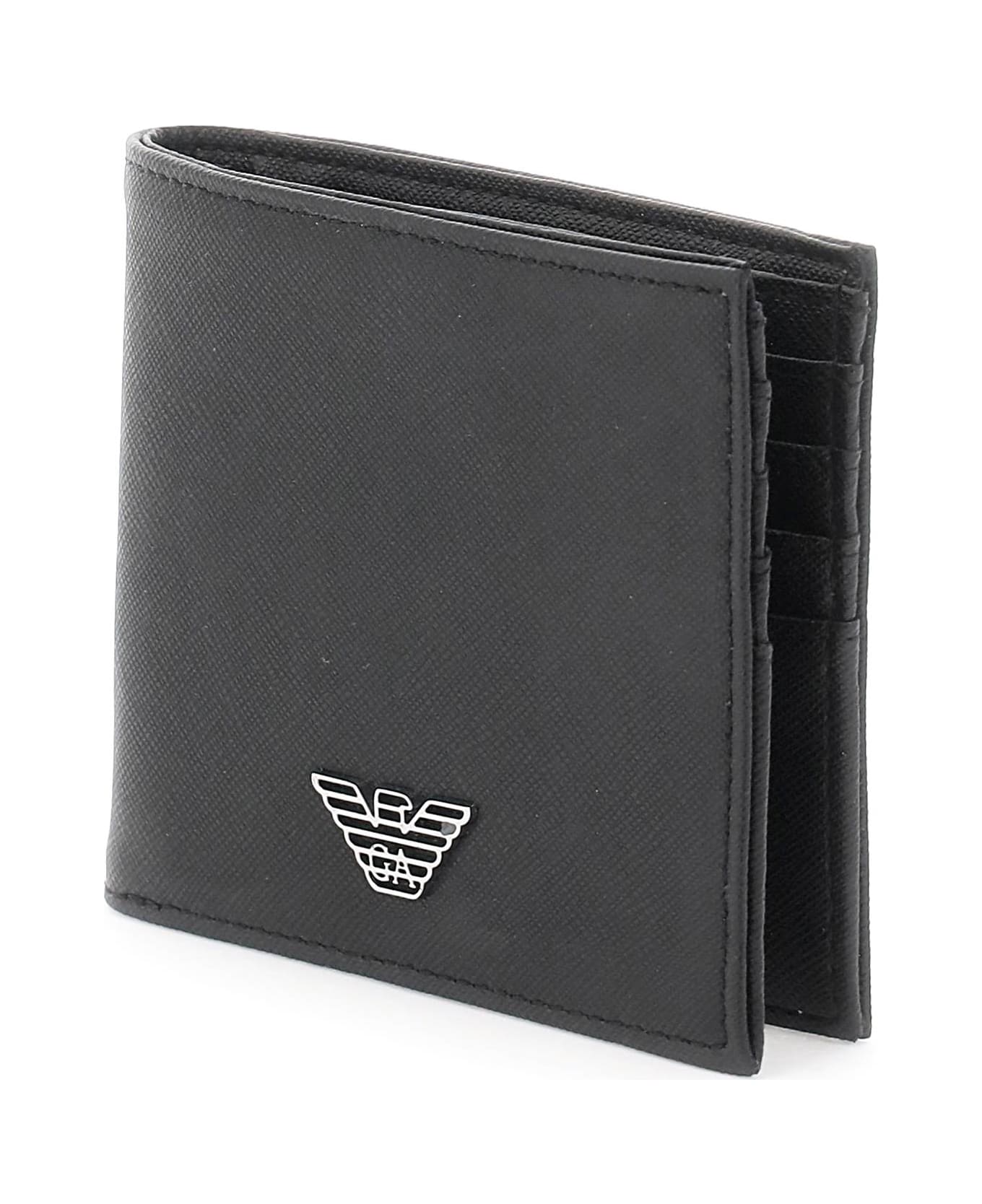 Emporio Armani Eagle Plaque Wallet - Black 財布