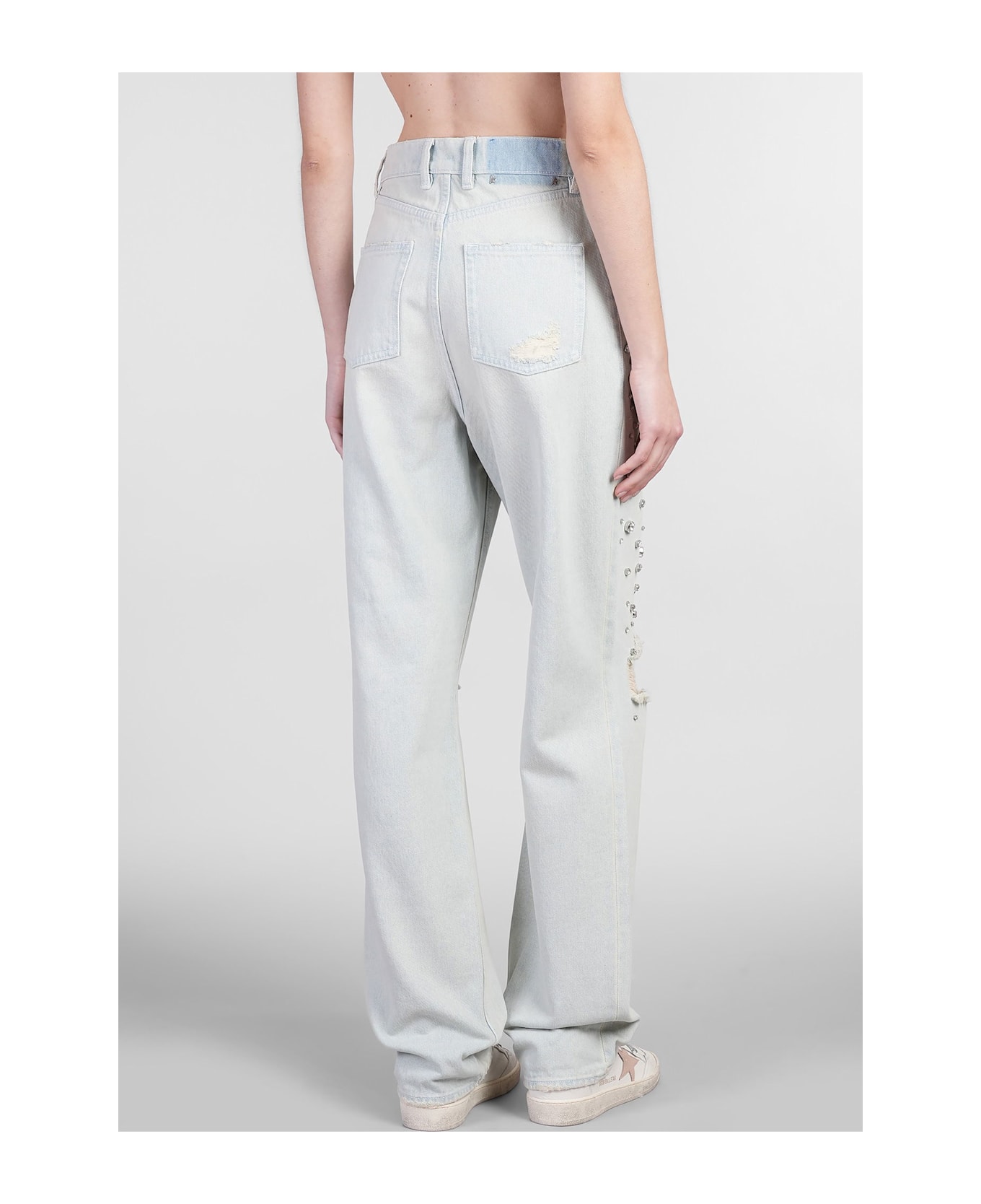 Golden Goose Kim Jeans In Cyan Denim - cyan