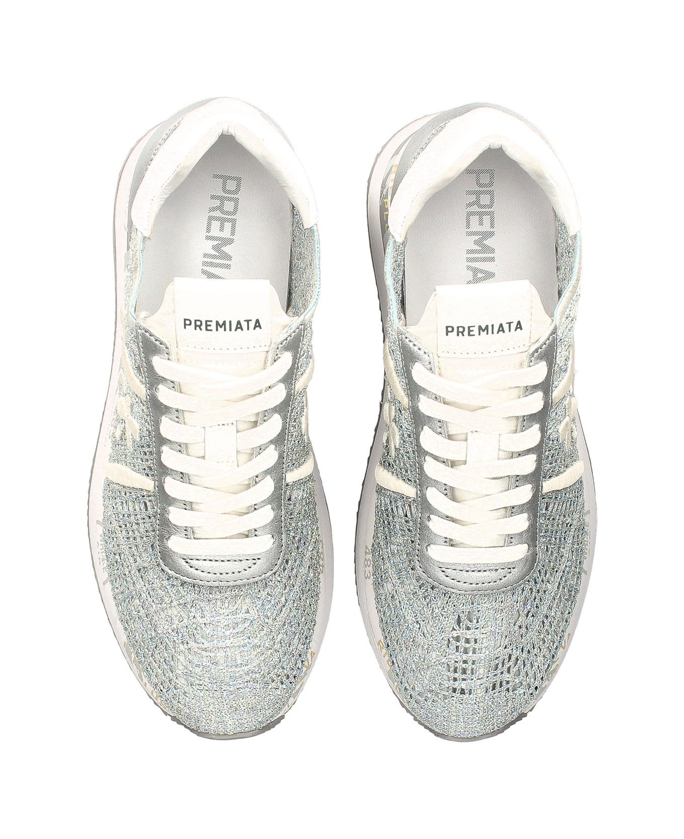 Premiata Conny 6702 Perforated Sneaker - SILVER