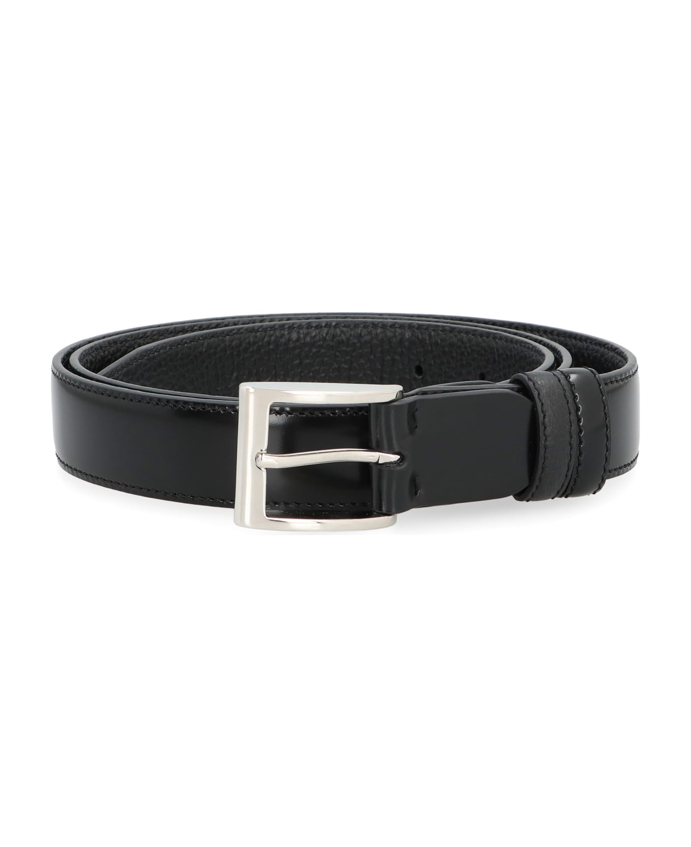Hogan Black Leather Belt - Black
