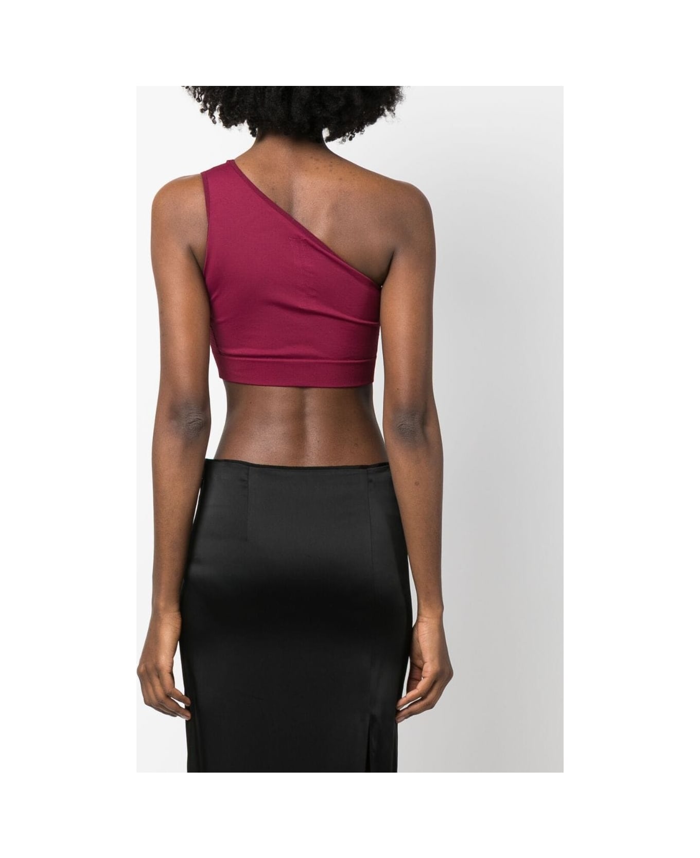 Rick Owens Knitted One-shoulder Bandeau Top - Fuchsia
